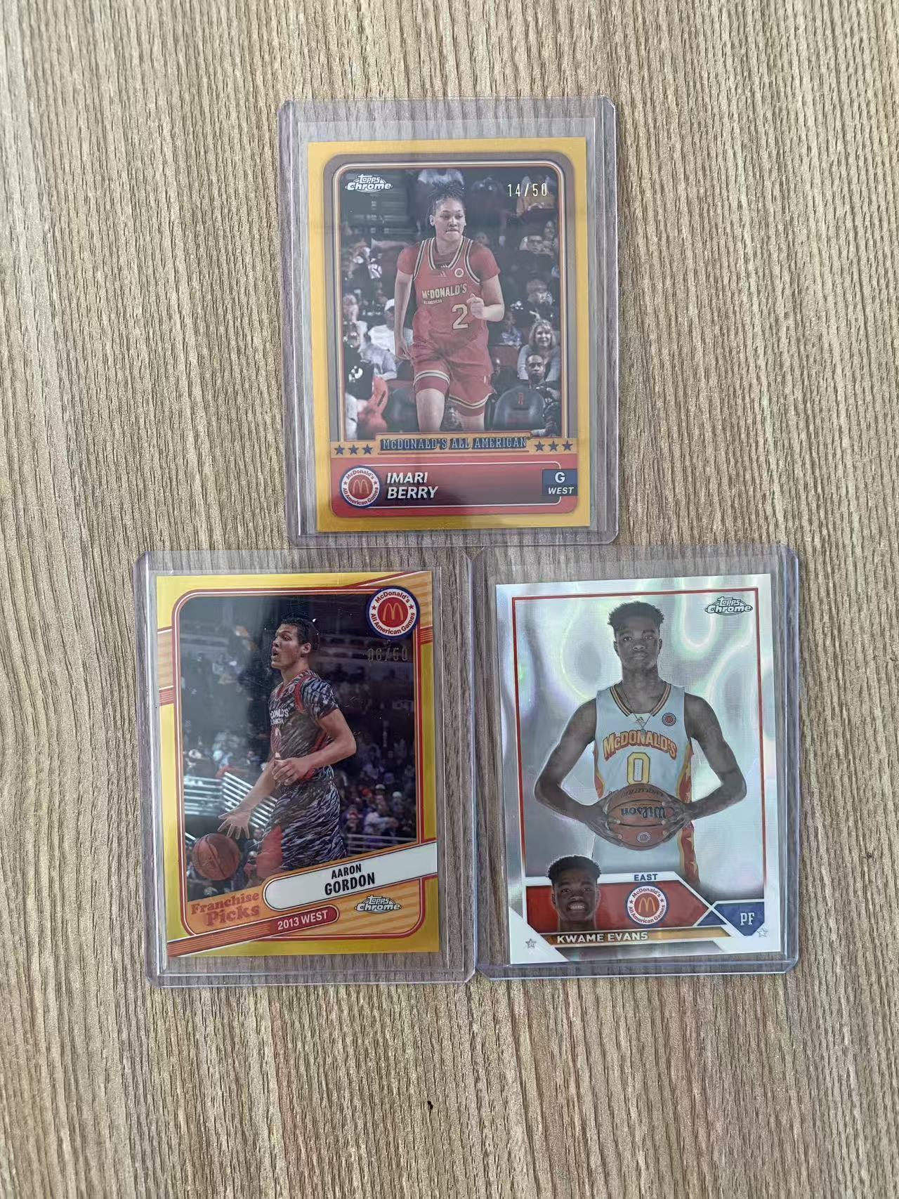 2023 2024 Topps 麦当劳 Evans 埃文斯 Aaron Gordon 阿隆 戈登 50编 Berry 折射 3张打包出 lot不保卡品【兄弟#14】