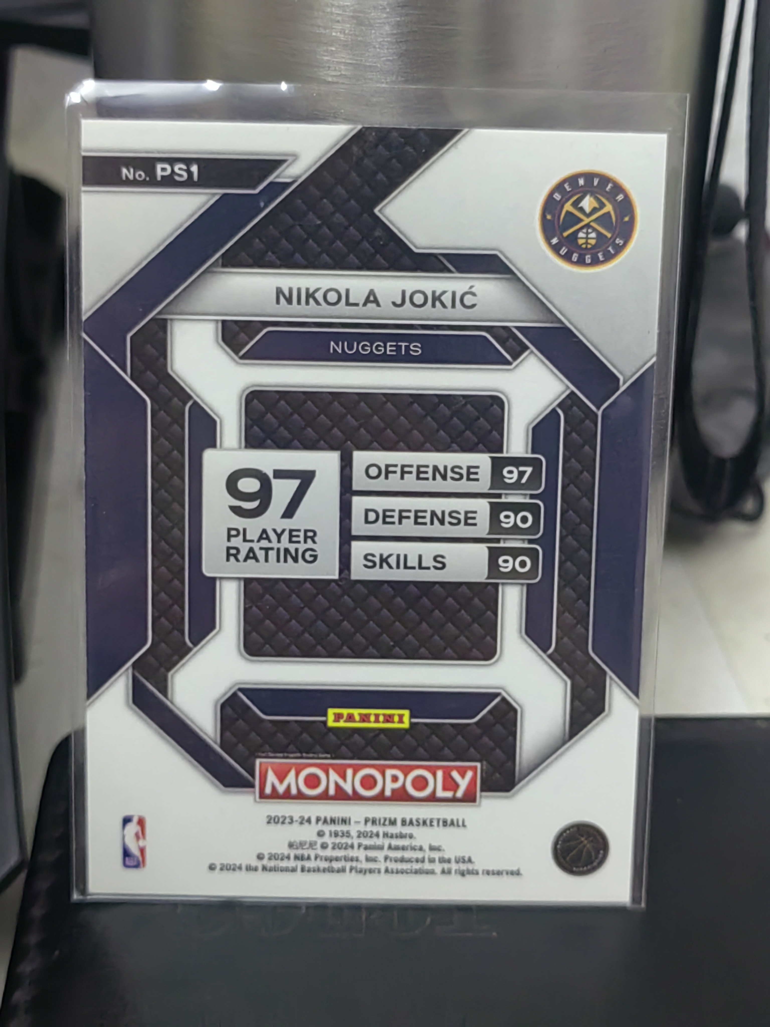 2023-24 Panini Prizm Monopoly Nikola Jokic PZ 大富翁 尼古拉 约基奇 掘金 第一张 篮 白边白角 不保卡品 卡品如图