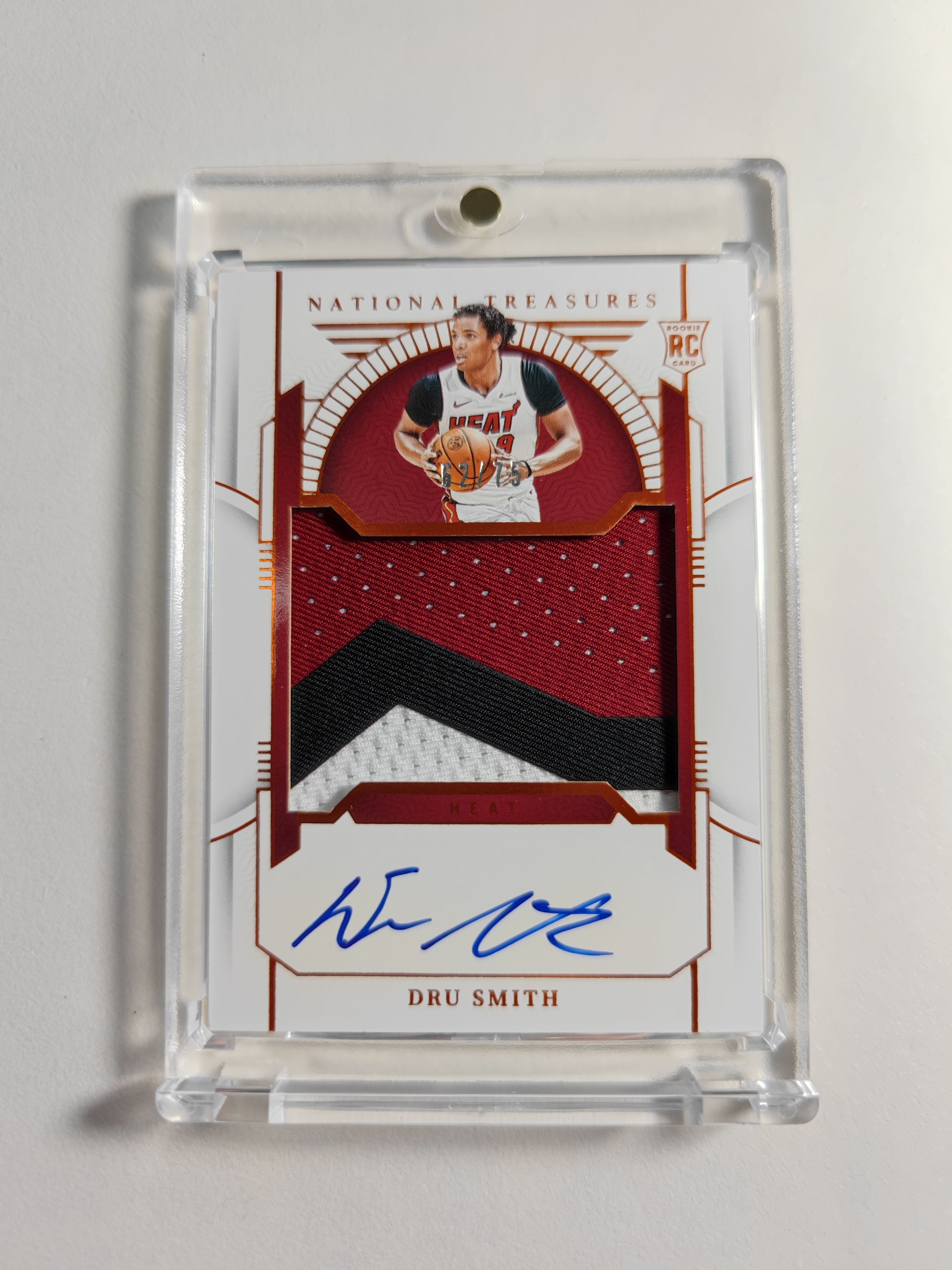 2023-24 Panini National Treasures Dru Smith RC 国宝 热火 德鲁 史密斯 RPA 新秀大窗Patch签字 卡签 /75