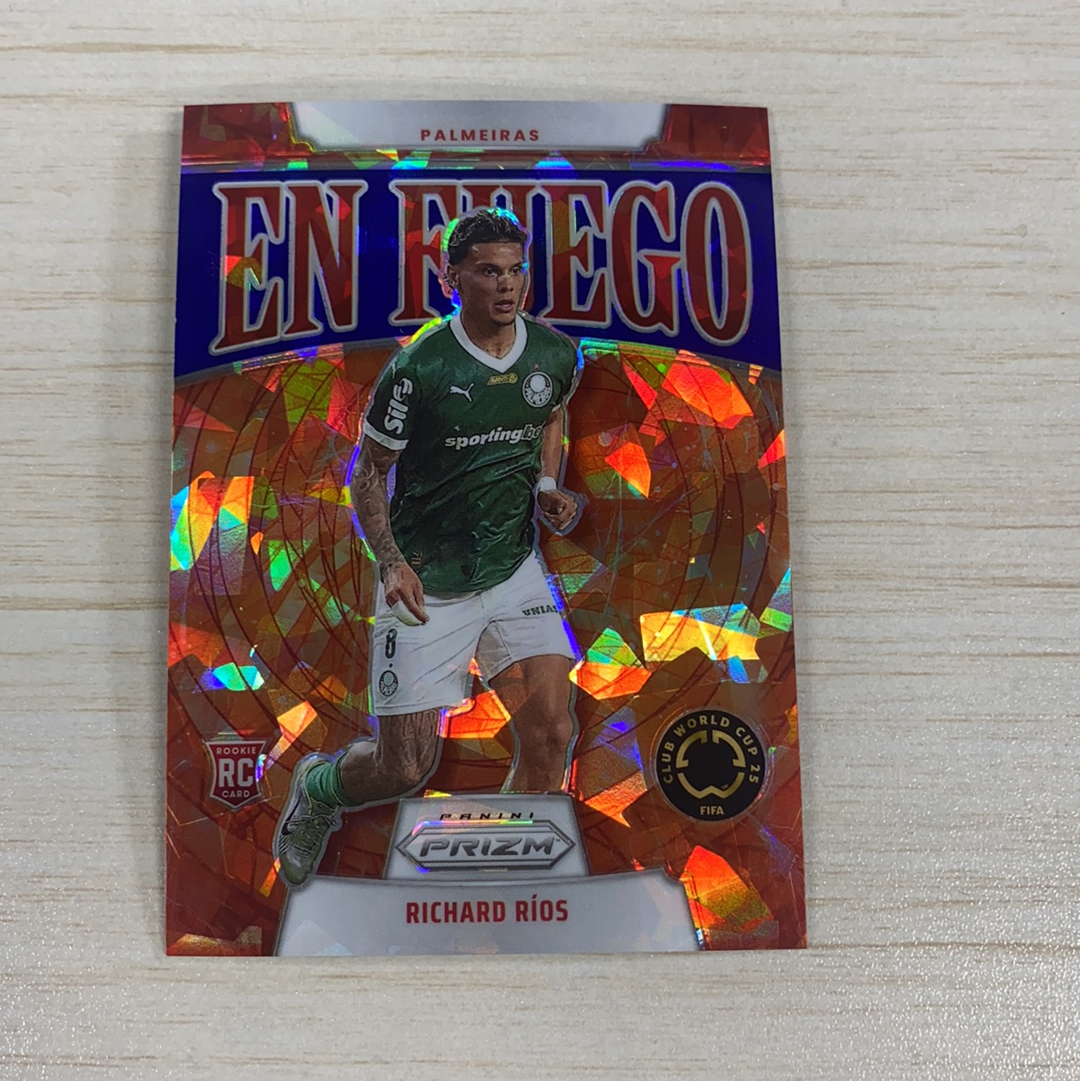【小牛代拍】2025 Panini Prizm Richard Rios RC 世俱杯PZ 哥伦比亚 帕尔梅拉斯 理查德 里奥斯 新秀 99编 碎冰折 特卡 卡品如图 收藏必备(一哥)