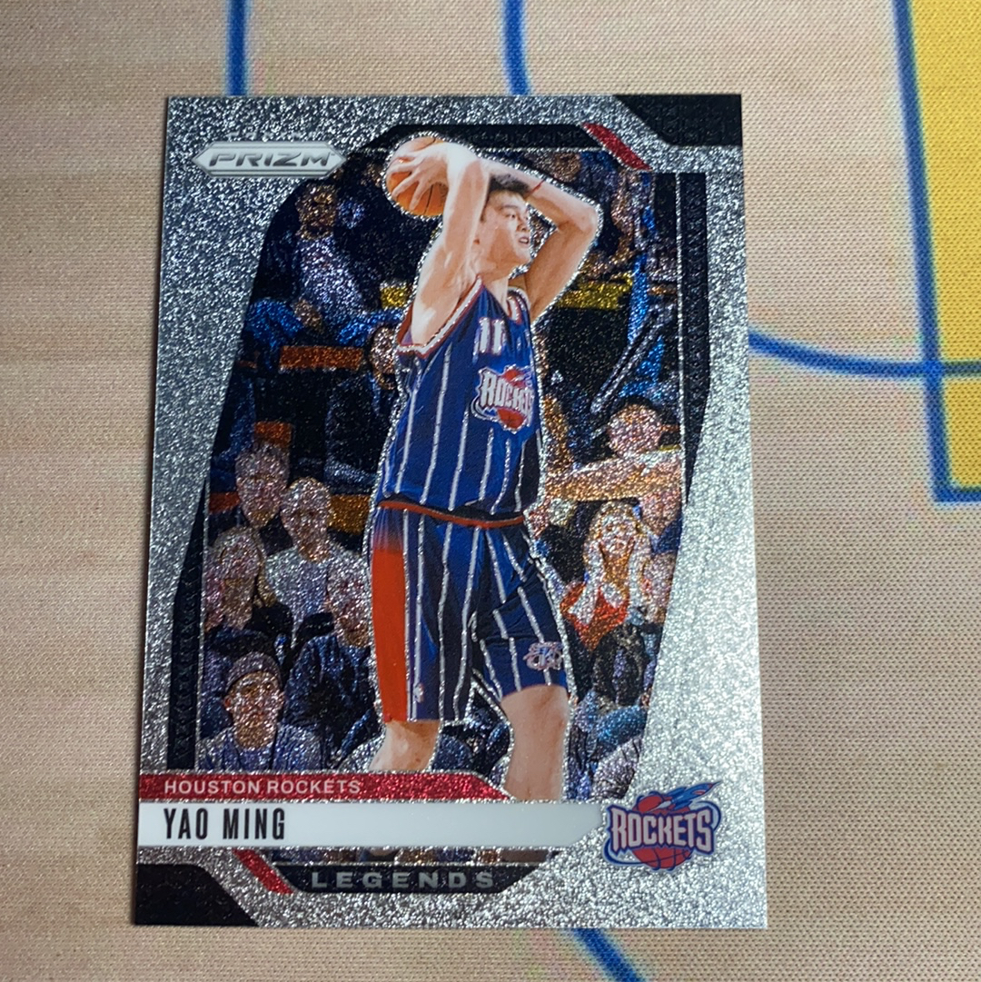 2024-25 Panini Prizm Yao Ming 火箭 姚明 中国长城 姚主席 大姚 流沙折 GLITTER 白闪折 折射 超级大比例