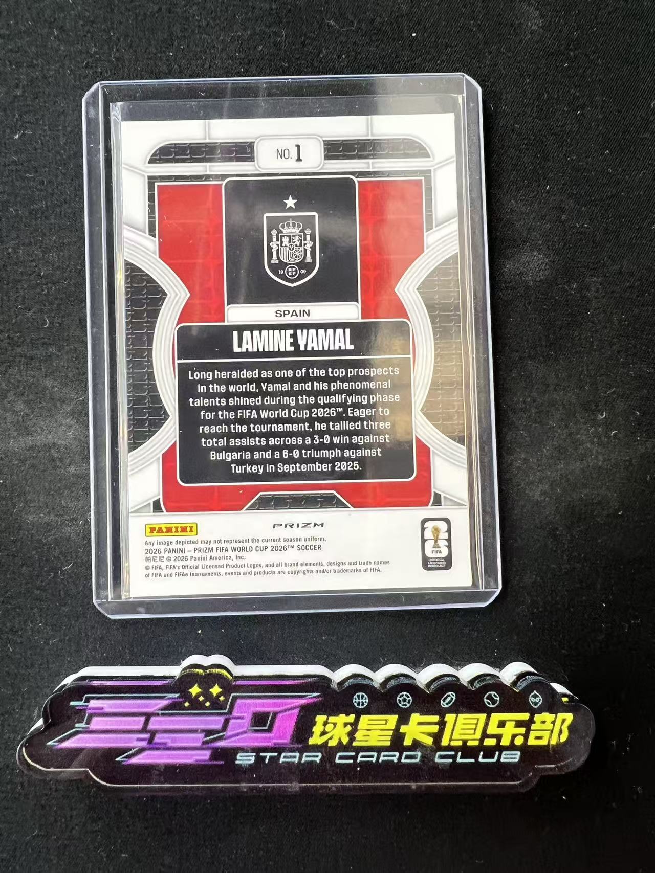 7692【330球星卡实体店代卖】panini 2026 PZ世界杯 prizm Lamine Yamal 西班牙 亚马尔 phenomenon 现象级特卡 天才 巴萨 base(R王老师)