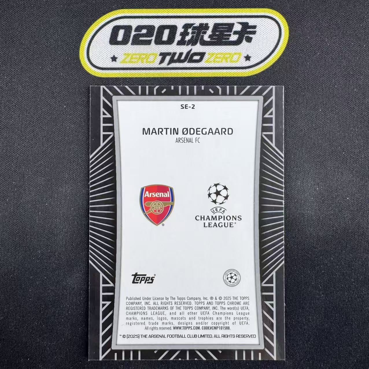 2024-25 Topps Chrome Martin Odegaard 欧冠TC 马丁 厄德高 暗影蚀刻特卡 大比例SP 阿森纳(OSORA)