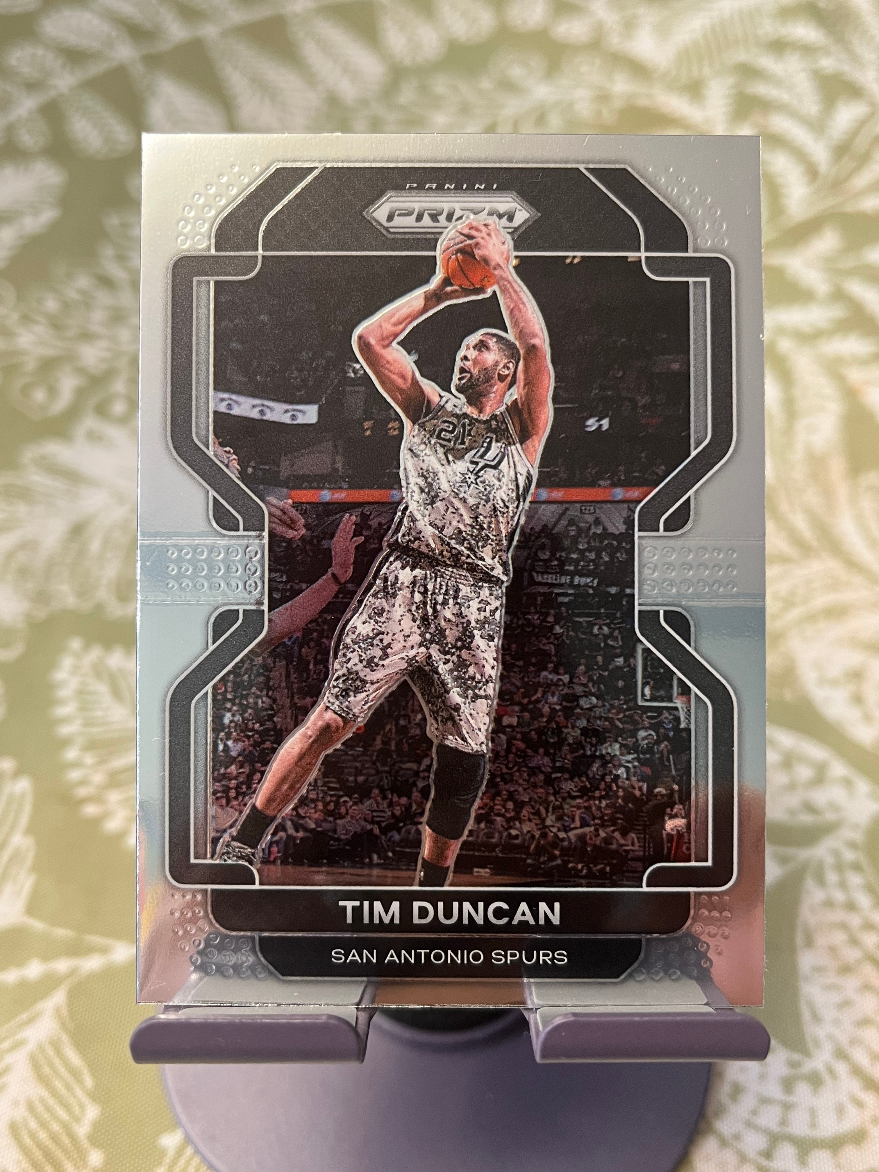 2021-22 Panini Prizm Tim Duncan 蒂姆 邓肯 石佛 马刺【折射 蓝波纹 PZ 彩虹套 凑套必备 +1张BASE】【边角瑕疵如图 介意勿拍】#1153