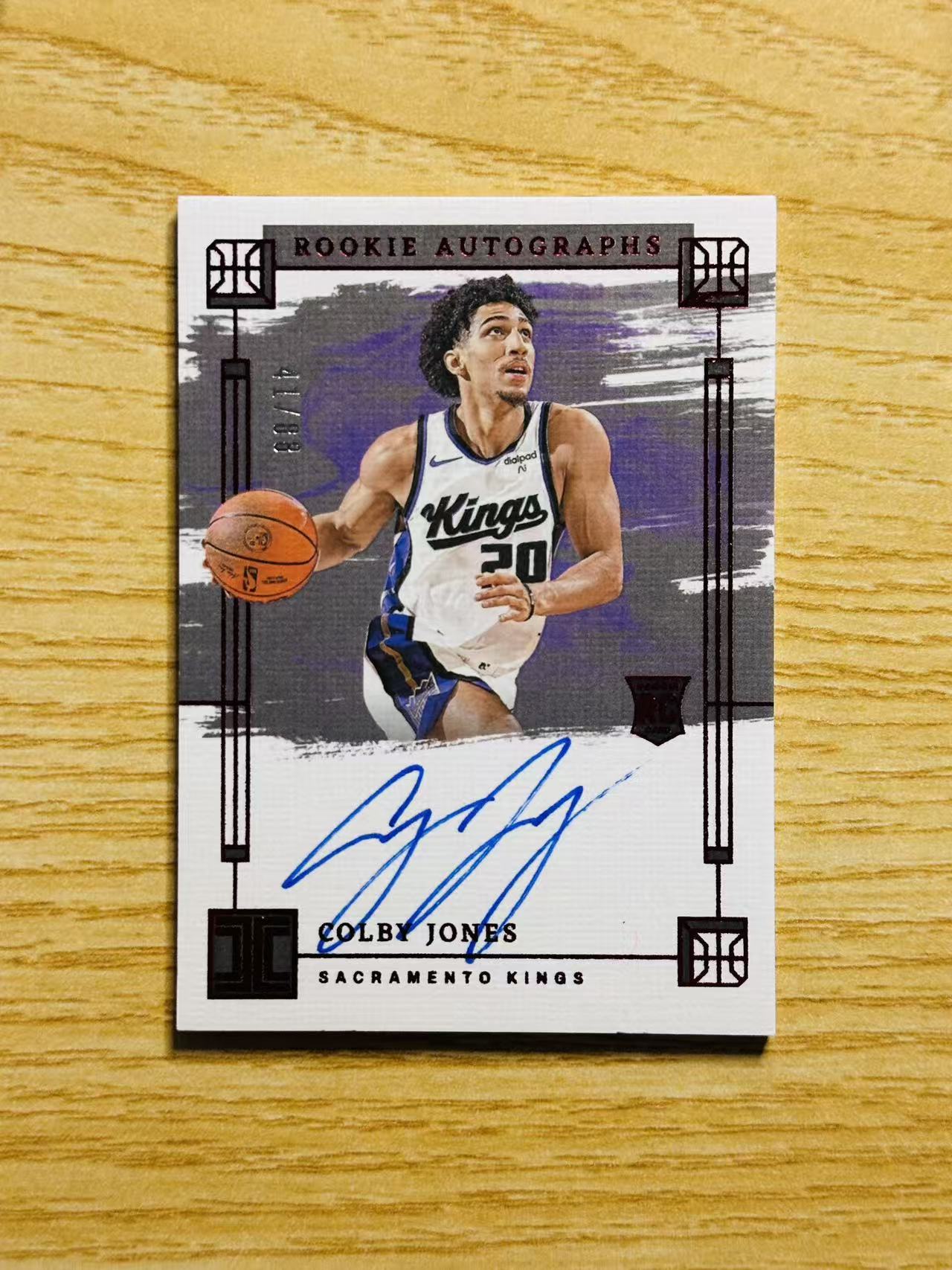 2023-24 Panini Impeccable Colby Jones RC #RA-COL 考尔比 琼斯 小真金 签字 卡签 红平行 /88编