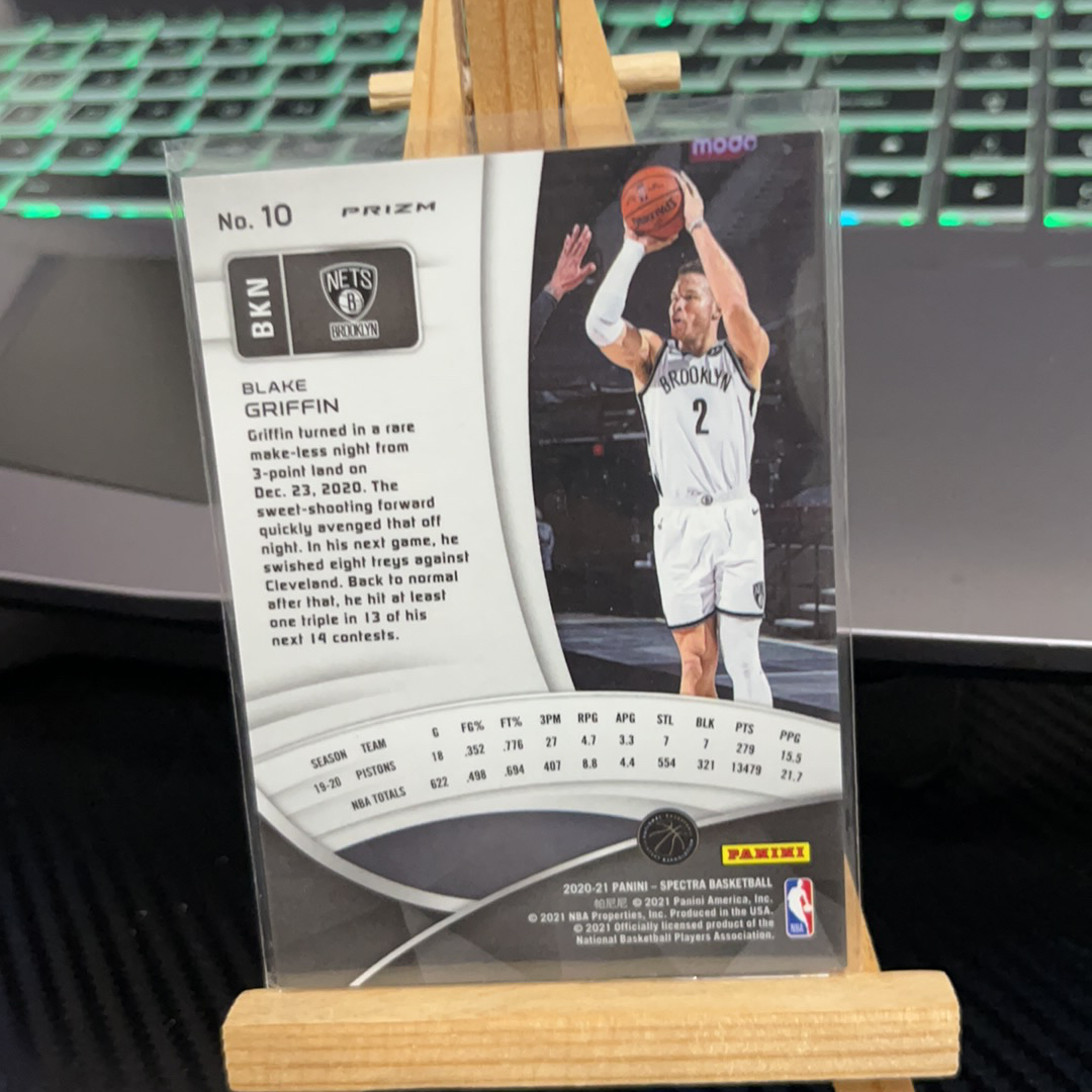 2020-21 Panini Spectra Blake Griffin 布雷克 格里芬 篮网 折射 光谱 卡品如图 凑图必备 值得收藏!
