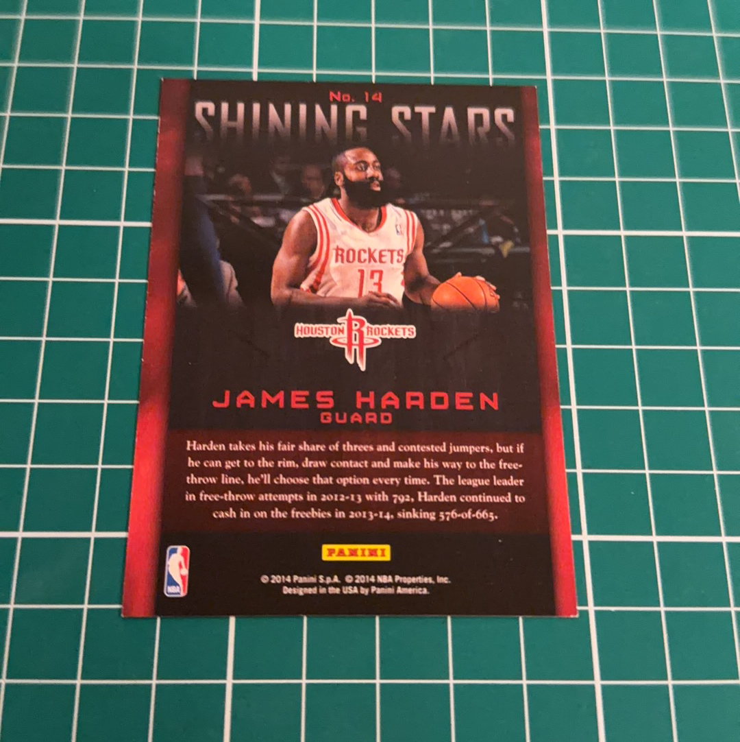 2014-15 Panini Americana James Harden S.p.a. 詹姆斯哈登 大胡子 火箭队 闪卡 聚光灯 精美选图 十年老卡 绝版卡 稀有大比例