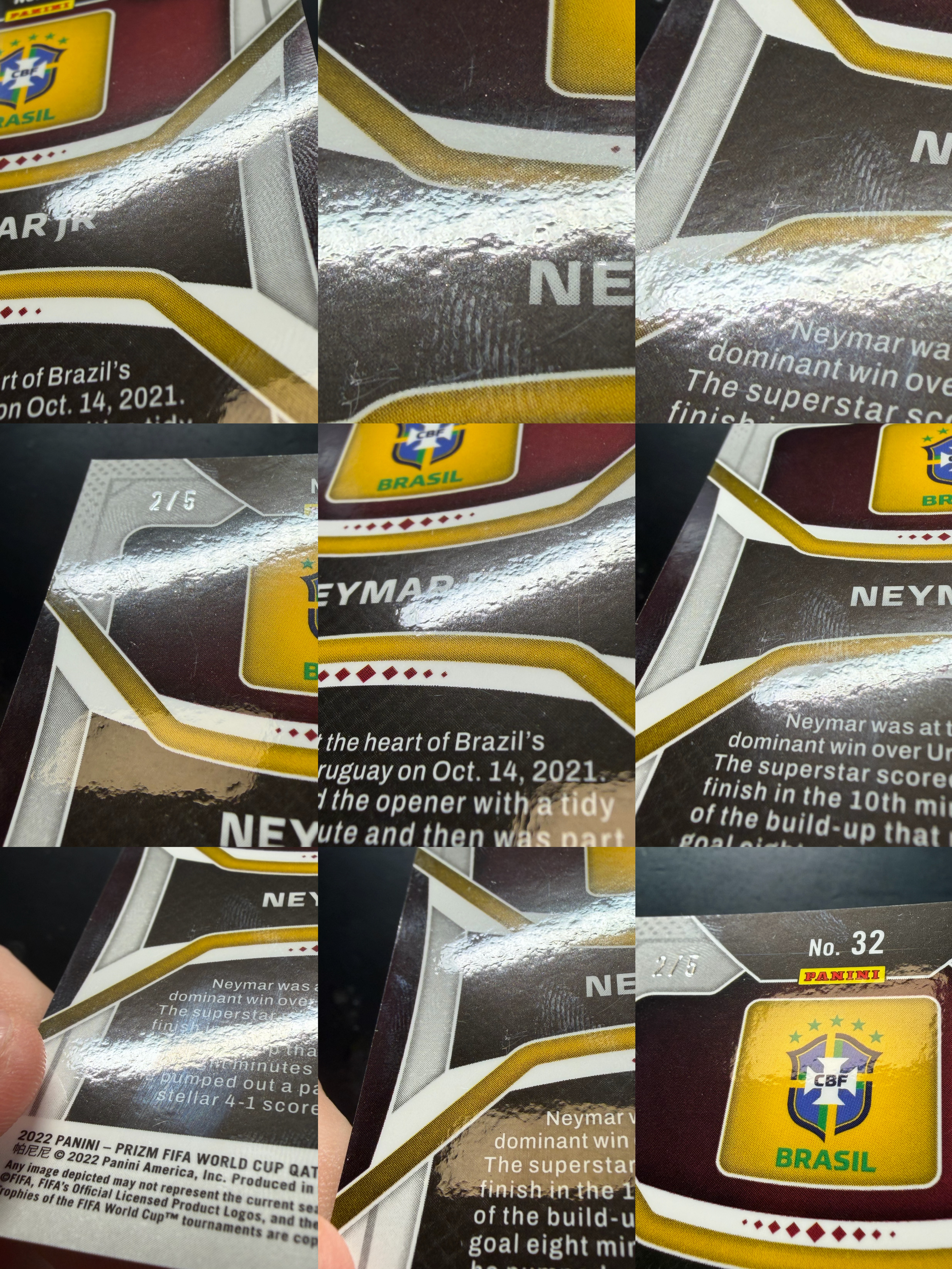 2022 Panini World Cup Prizm Neymar 世界杯 内马尔 /5编 绿折 Base 巴萨 巴塞罗那 FCB 巴西 巴黎 卡品如图 梅西 队友 亚马尔 偶像 持续大涨 江枫拍卖