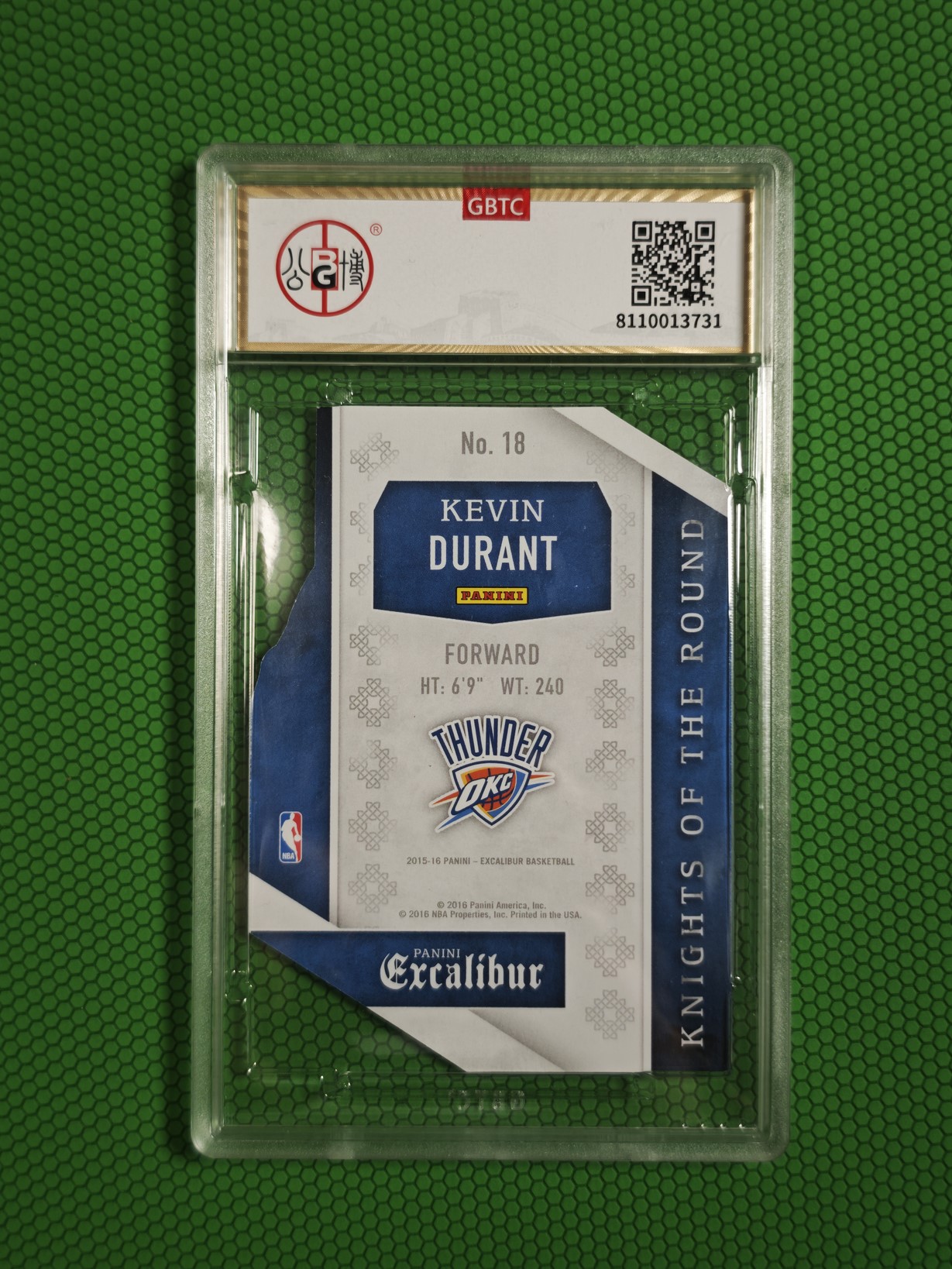 2015-16 Panini Excalibur Kevin Durant 雷霆 火箭 凯文杜兰特 KD死神 圣剑系列圆桌骑士切割特卡 箱货SSP!!和Kaboom同款折射效果 专收不要错过