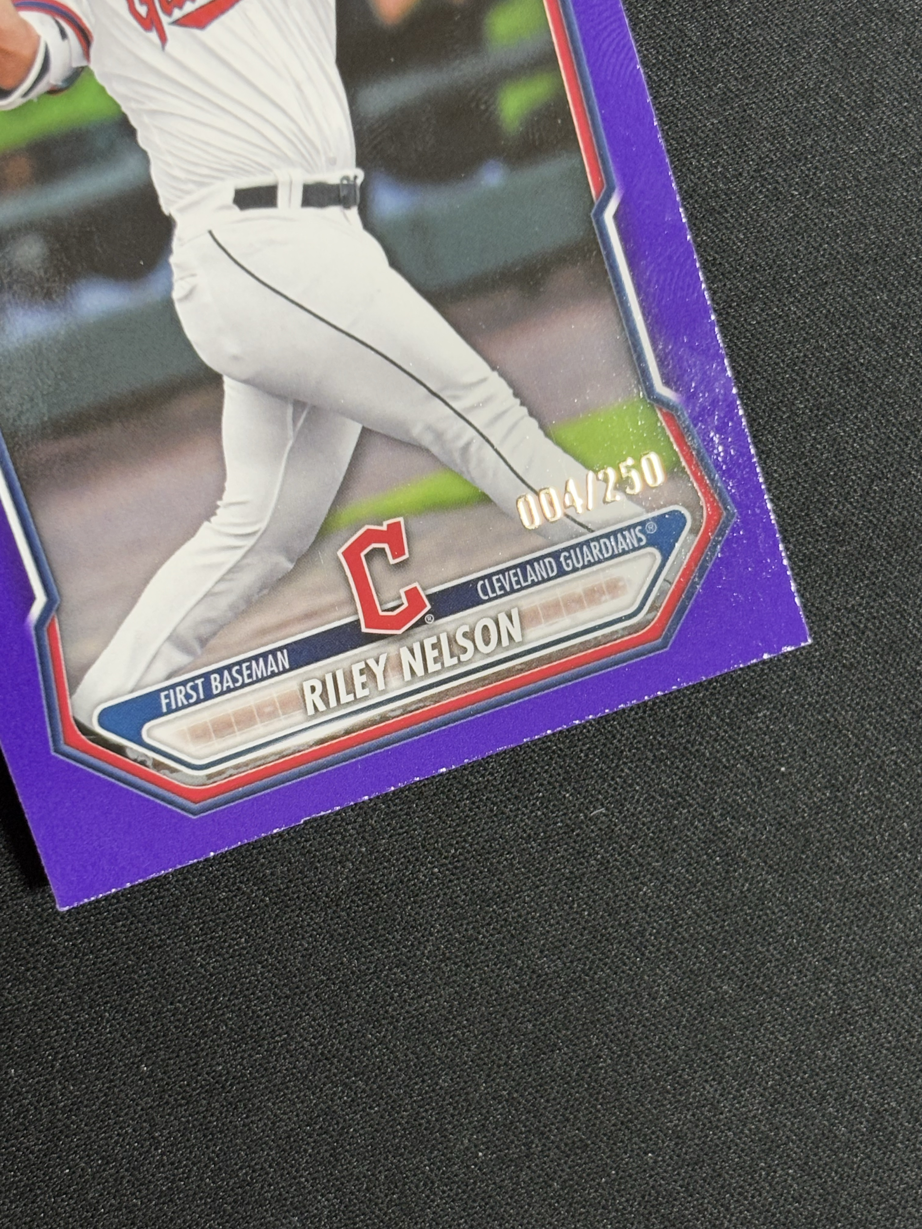 2025 Topps Bowman Draft Riley Nelson 棒球 MLB 克利夫兰守护者 莱利 尼尔森 1st 首秀 紫折 /250编 卡品如图 - 小a