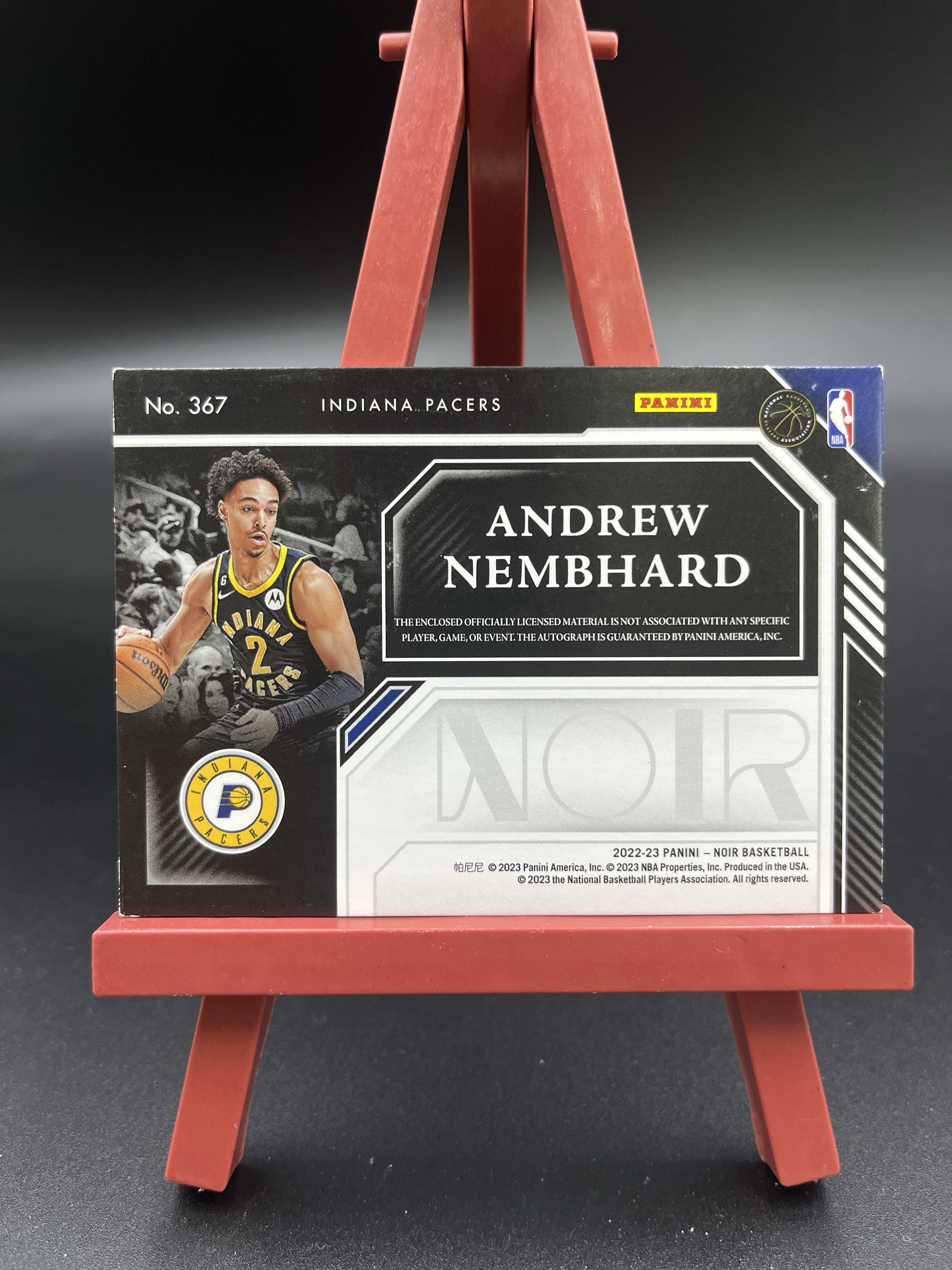 2022-23 Noir Andrew Nembhard 安德鲁 内姆布哈德 新秀RC 步行者 诺尔 32/99编 RPA 三色暴力球衣物料切割 签字 卡签 卡品如图 【优质签字专场】01WZ