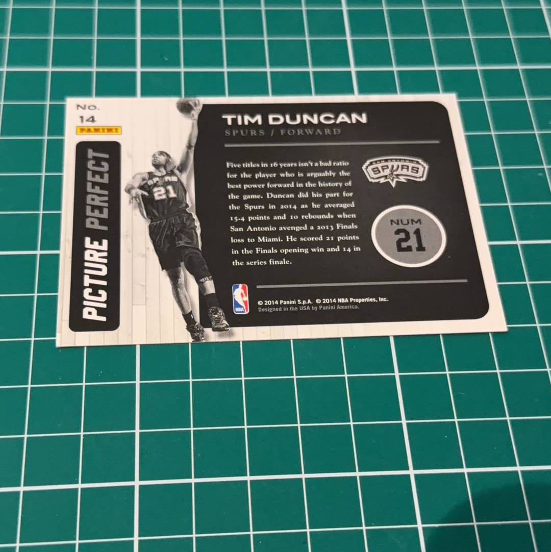 2014-15 Panini Americana Tim Duncan S.p.a. 蒂姆邓肯 石佛 马刺 GDP 大头 双选图 闪卡 特卡 十年老卡 绝版卡 稀有大比例 收藏必备