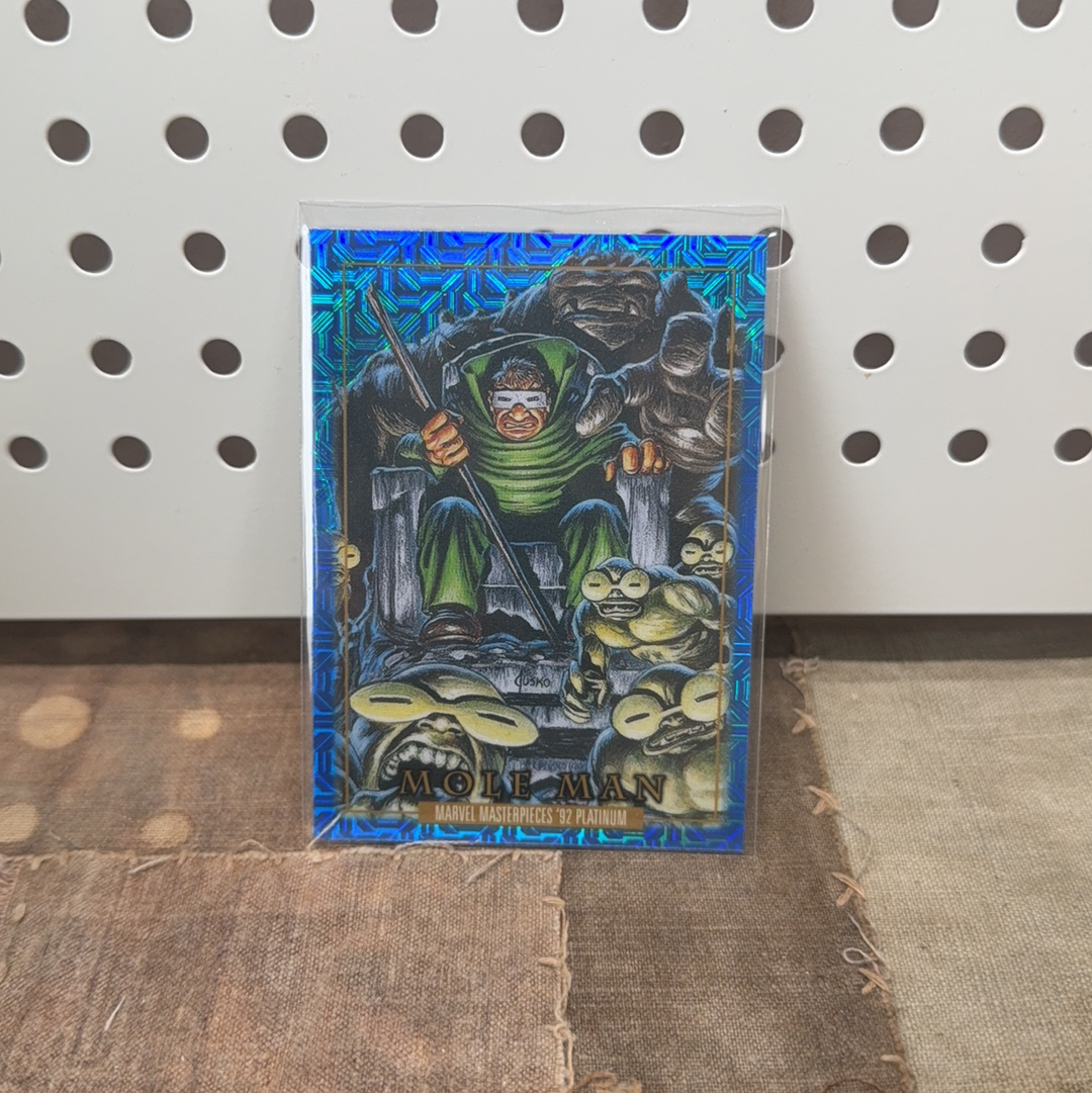 2024 SkyBox Marvel (MCU) 漫威 masterpieces 92 Platinum 92 白金 蓝Mojo折 1:12 鼹鼠人 Mole Man