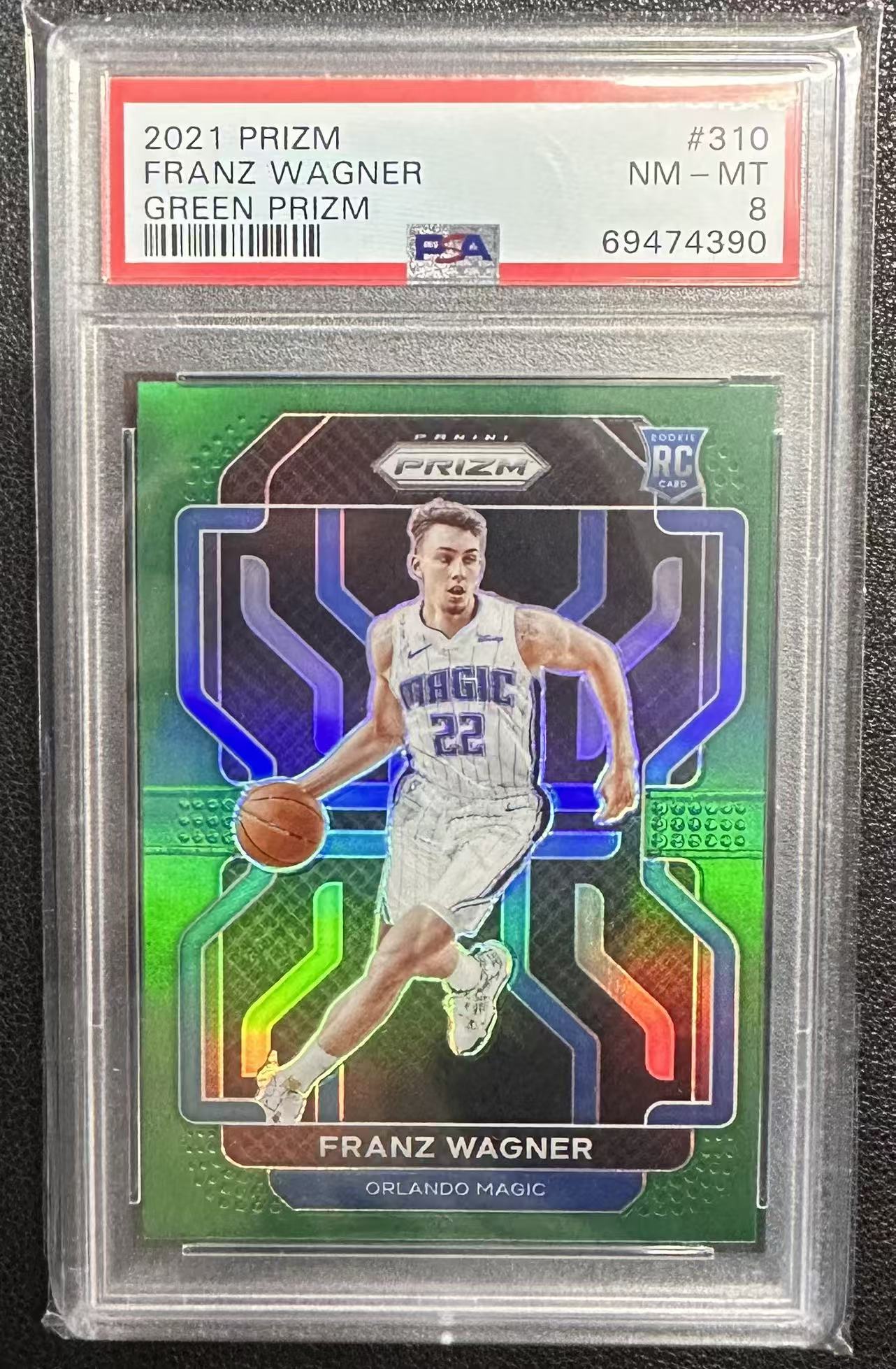 2021-22 Panini Prizm Franz Wagner RC Pz 新秀 弗朗茨 瓦格纳 小瓦 绿折 魔术 psa评级 卡品细节如图专收凑套必备
