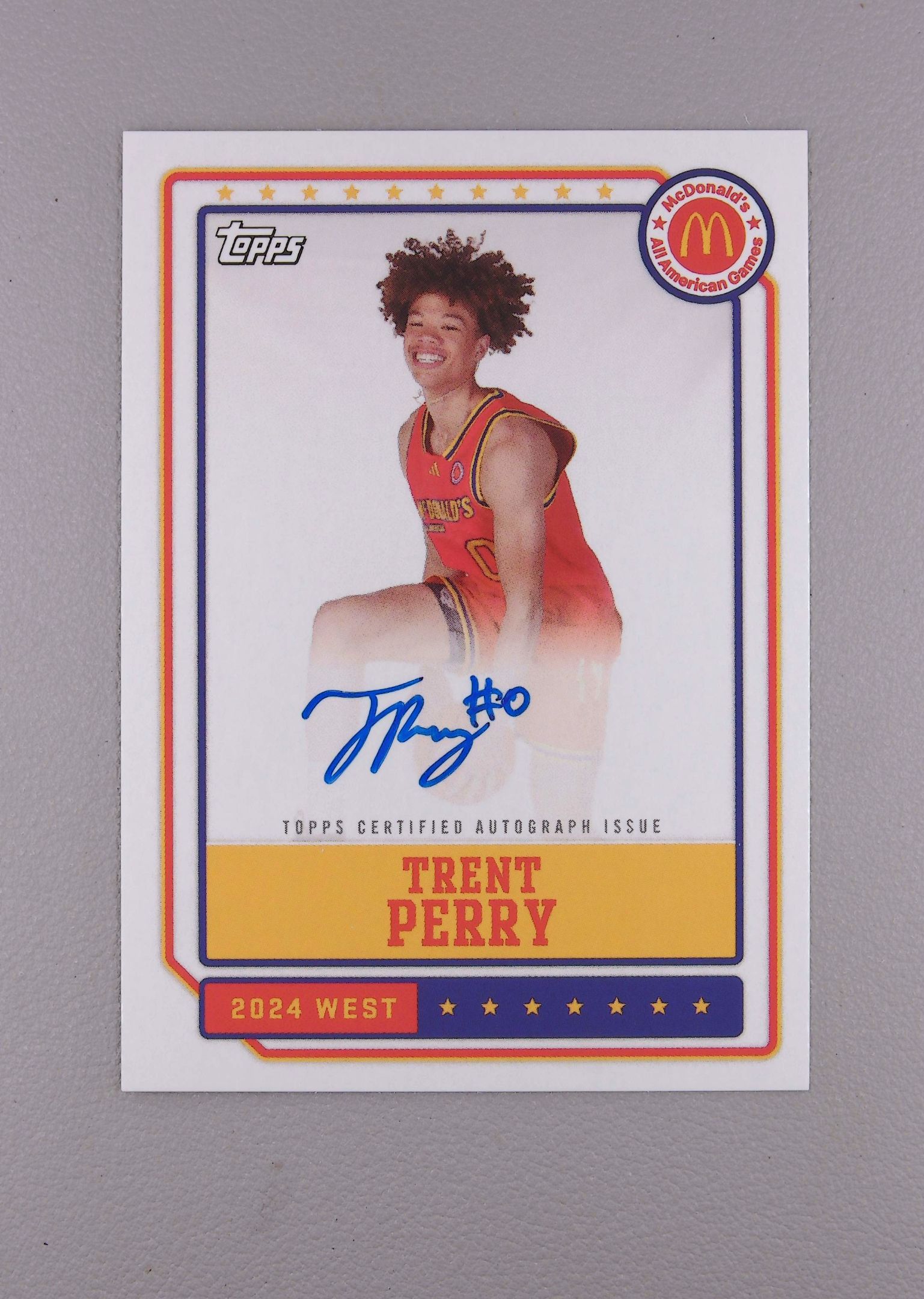 2024 Topps other Trent Perry 特伦特 佩里 麦当劳全明星 签字 小凯代拍 (Nico) 实卡超美 收藏投资 卡品如图