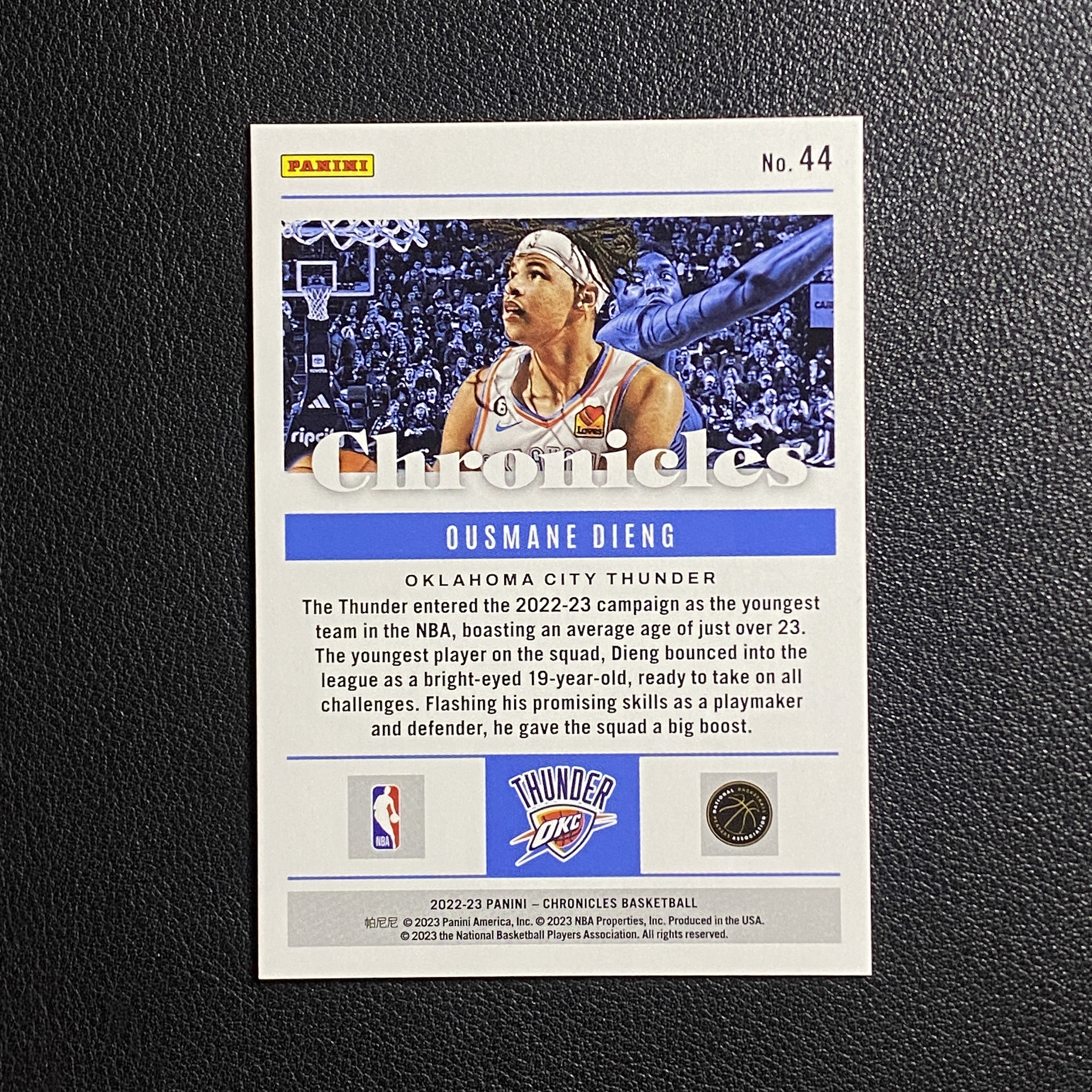 【伦子】2022-23 PANINI 帕尼尼 CHRONICLES 编年史 RC 新秀 雷霆 OUSMANE DIENG 迪昂 6/8编 迷宫折 MOJO 信封独占 折射 SAMM-20
