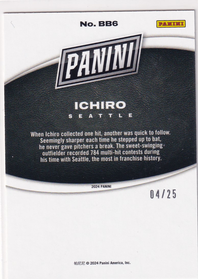 【thebighit】不累计大乔克.2023-24 Panini Black Friday 黑五 铃木一郎 /25编 卡品如图