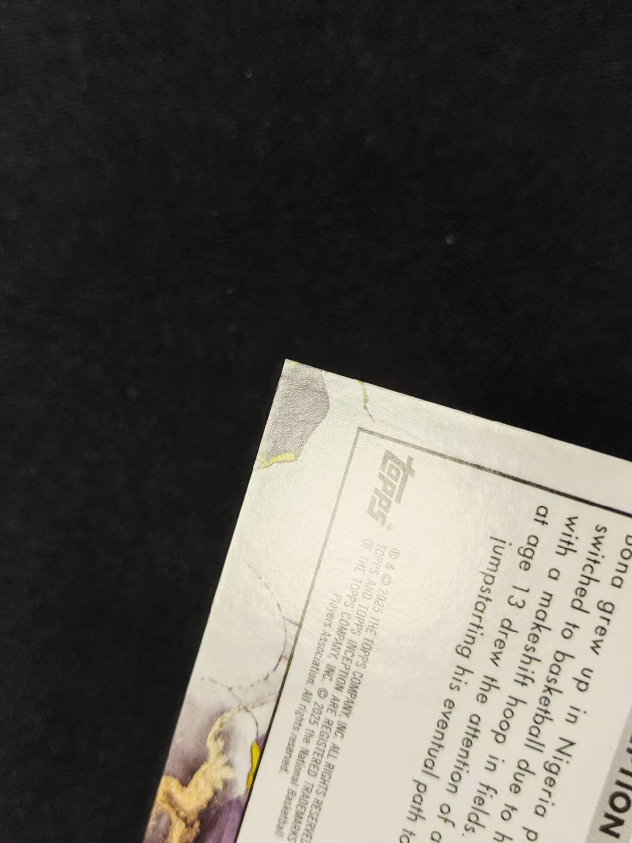 2025 Topps Inception Adem Bona 阿德姆 博纳 RC 新秀 Base 盗梦空间 微瑕 洛北拍卖 薛总5017G