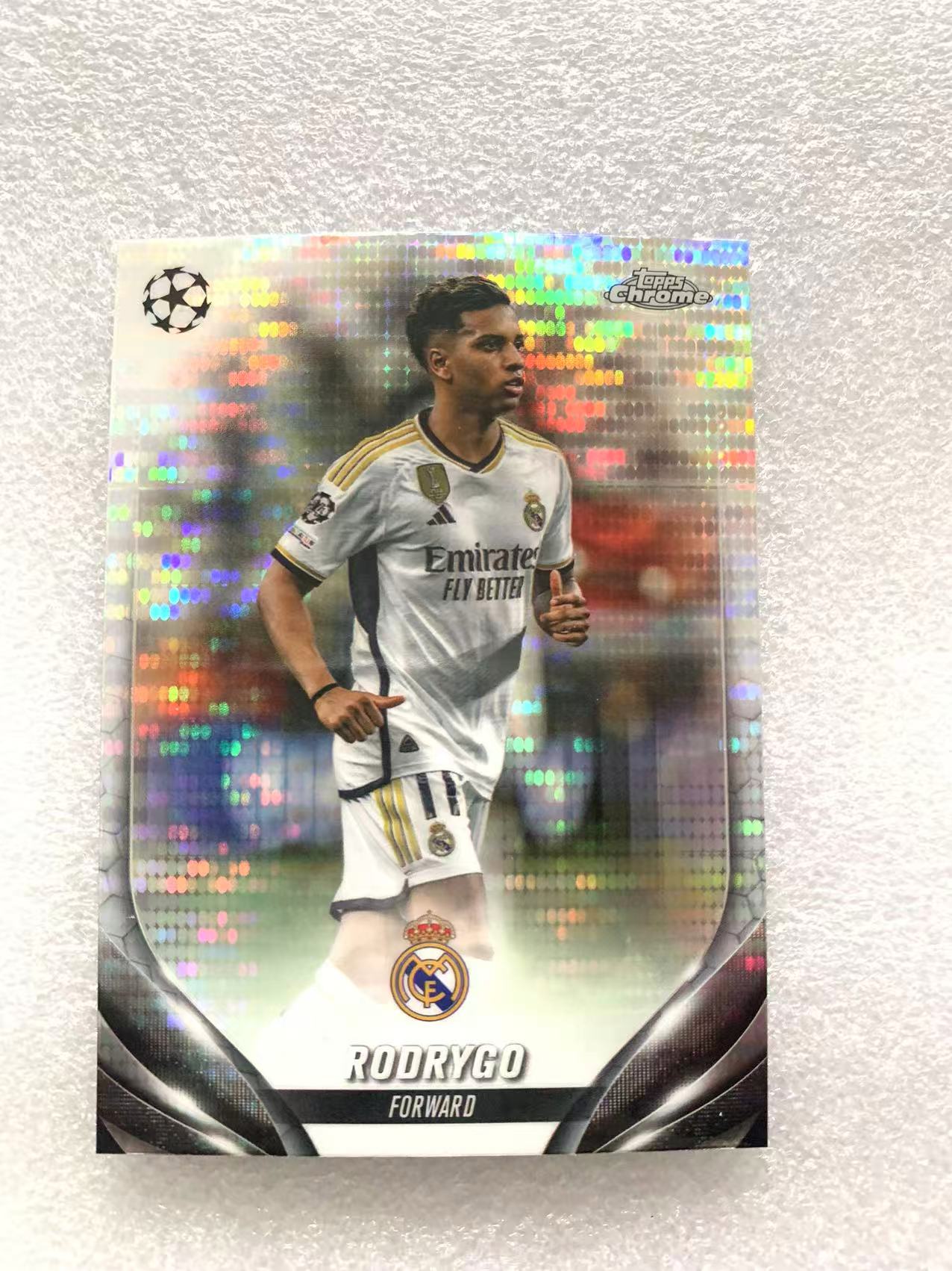 2024 Topps Chrome Rodrygo tc系列 欧冠 西甲 皇家马德里 皇马 罗德里戈 银点点折 折射