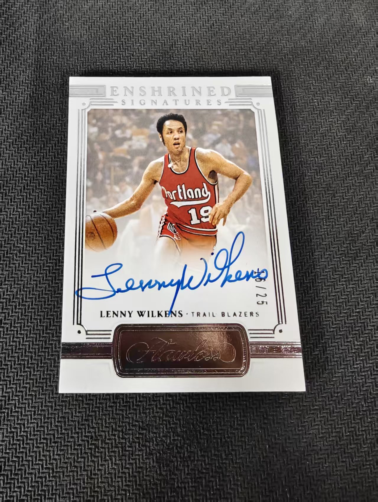 【汽水拍卖】2020-21 Panini Flawless Lenny Wilkens 手提 开拓者 兰尼威尔肯斯 神圣签 签字 25编
