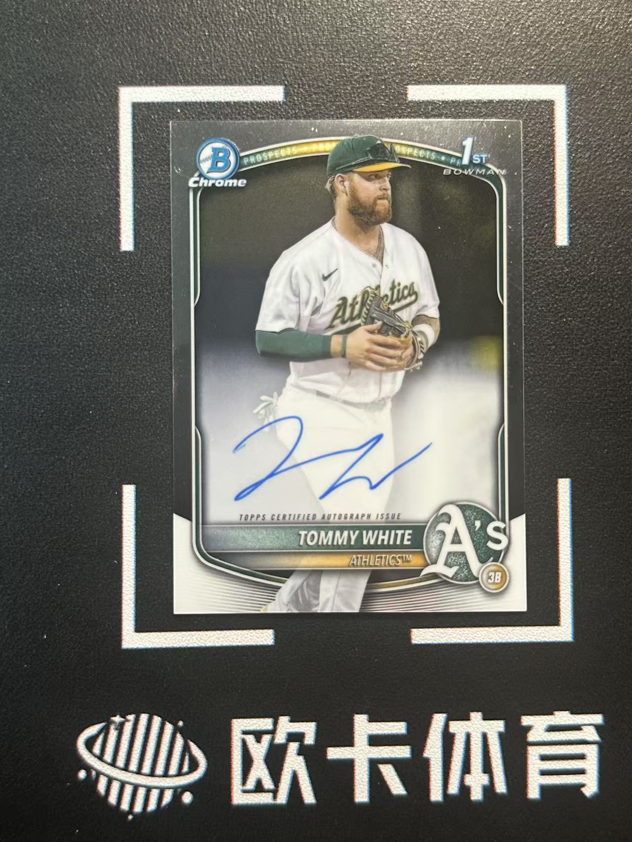 2025 Topps Bowman Chrome Tommy White 【欧卡体育】鲍曼TC 1st首秀 汤米 怀特 签字 卡签 运动家 卡品如图(YDD)