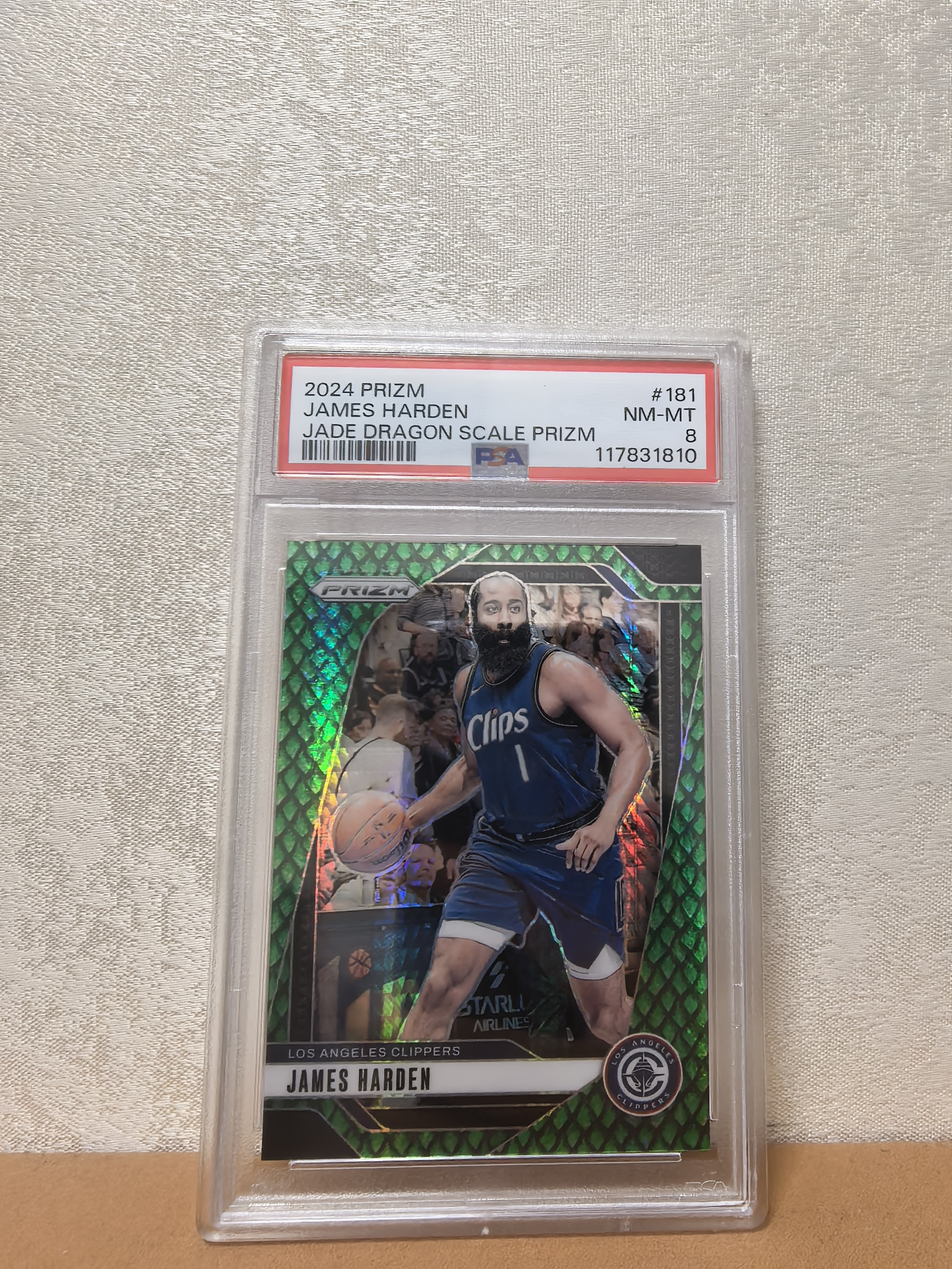 2024-25 Panini Prime James Harden 快船 尽力哥 詹姆斯 哈登 49编中文独占龙鳞折 psa8 收藏必备!