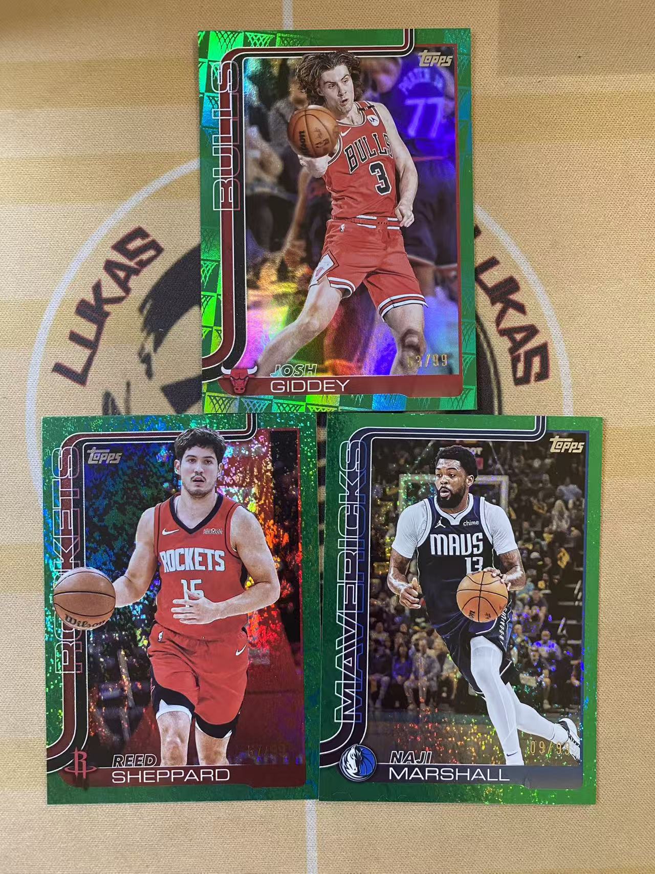 撸卡厮 Lukas 2526 Topps 首款系列 99编 点点折 大比例 篮网折 马绍尔 谢泼德 吉迪 绿折 打包(大橘)