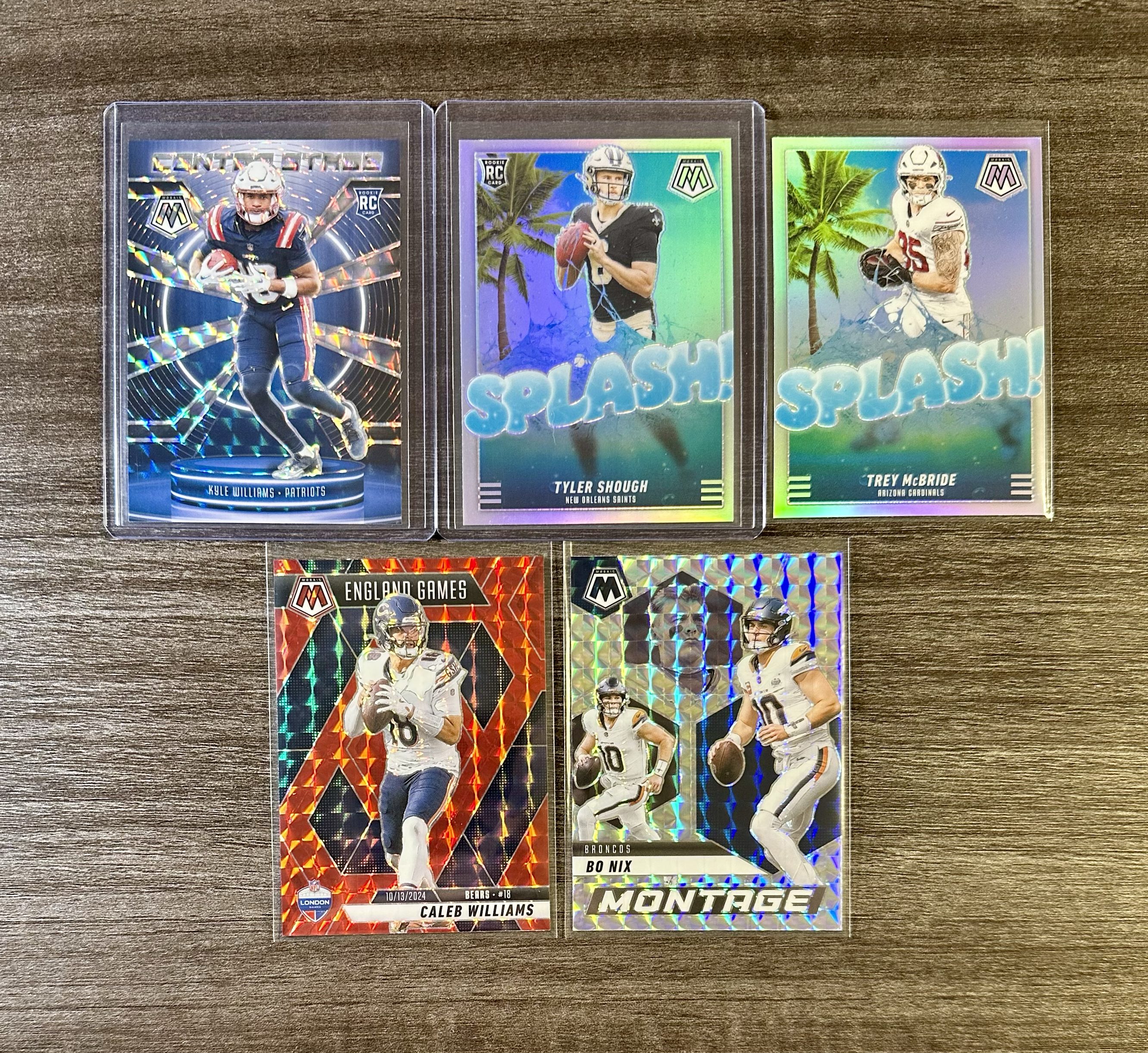 【1024拍卖】LOT 2025 Mosaic NFL 马赛克 折射 Kyle Williams Shough Caleb Bo Nix Lcc