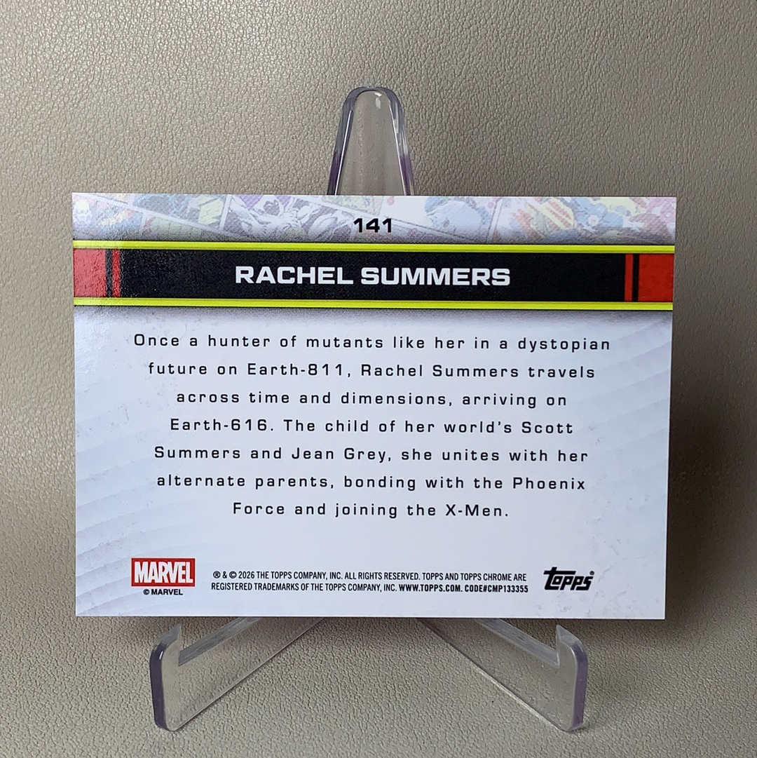 2026 Topps Marvel (MCU) Comics Chrome 漫威TC Rachel Summers 凤凰女二代 069/250编 粉折 折射 品相如图 凑套必备 Yuc