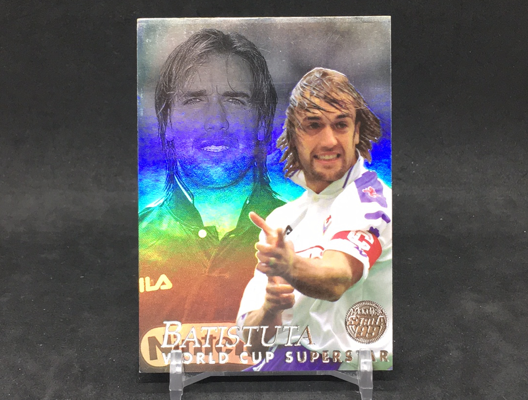 【DC拍卖】11.01 小科比 MERLIN SERIE A 99 意甲系列 稀有大比例世界杯巨星特卡 实卡美如画 意甲豪门佛罗伦萨队传奇巨星 战神 加夫列尔 奥马尔 巴蒂斯图塔(微瑕)