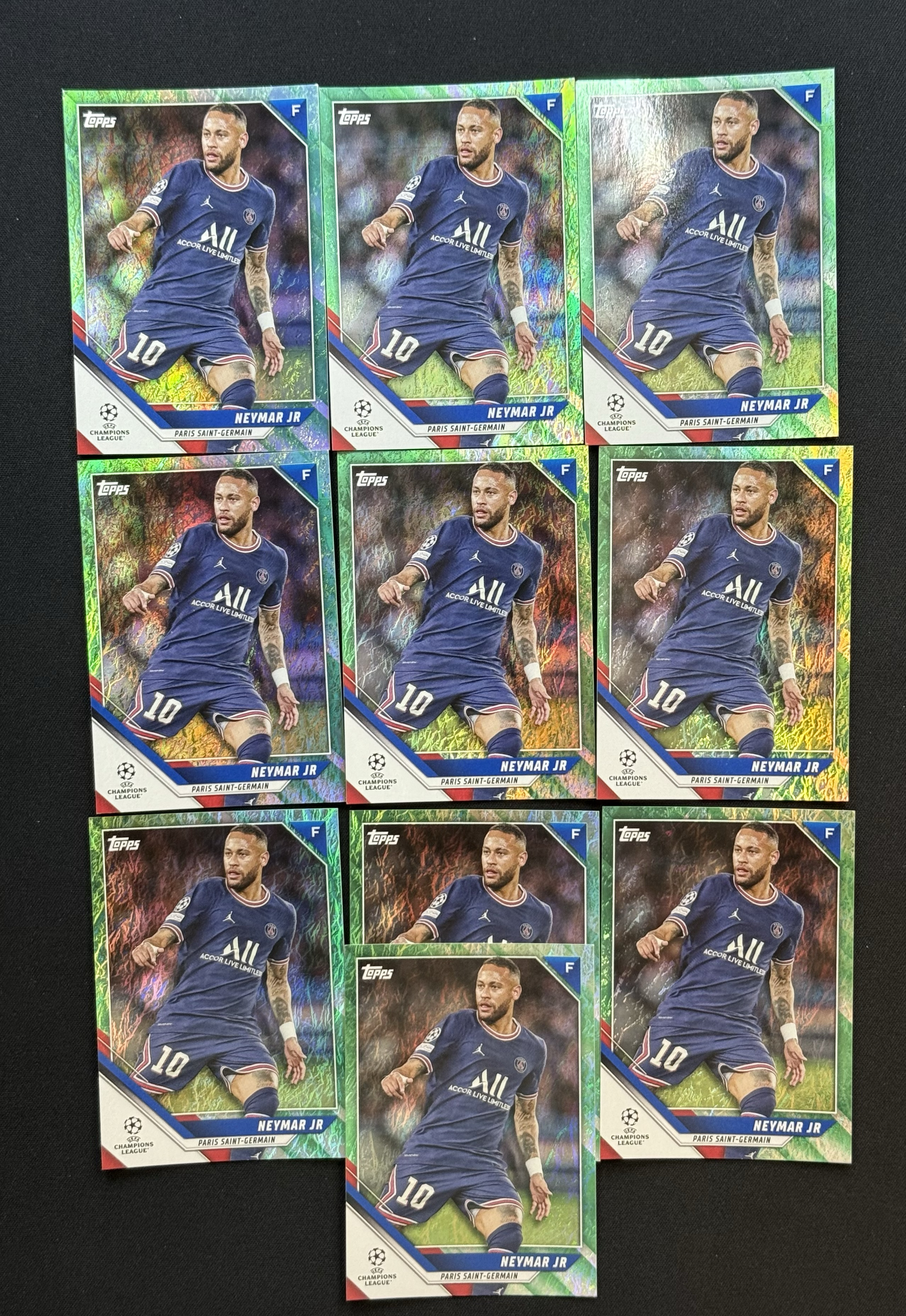 2021-22 Topps Jade Neymar Jr 【小贝代拍】欧冠 碧玉 巴西 大巴黎 内马尔 base 不保卡品 拍前看描述 XNP