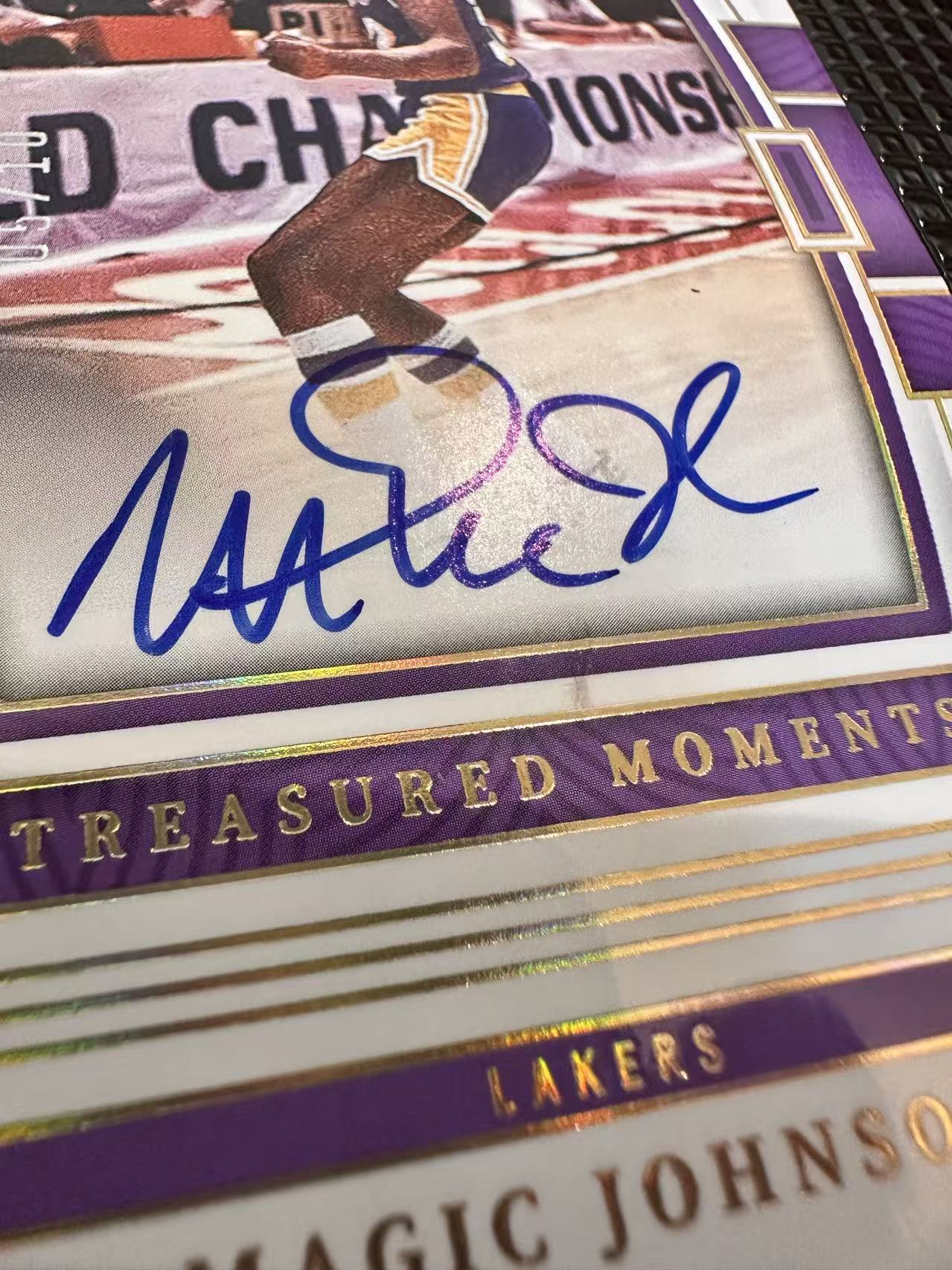 2022-23 Panini National Treasures Magic Johnson 魔术师约翰逊 国宝 10编 低编 签字 卡签 金平行 湖人 卡品如图 1BL6/11.9