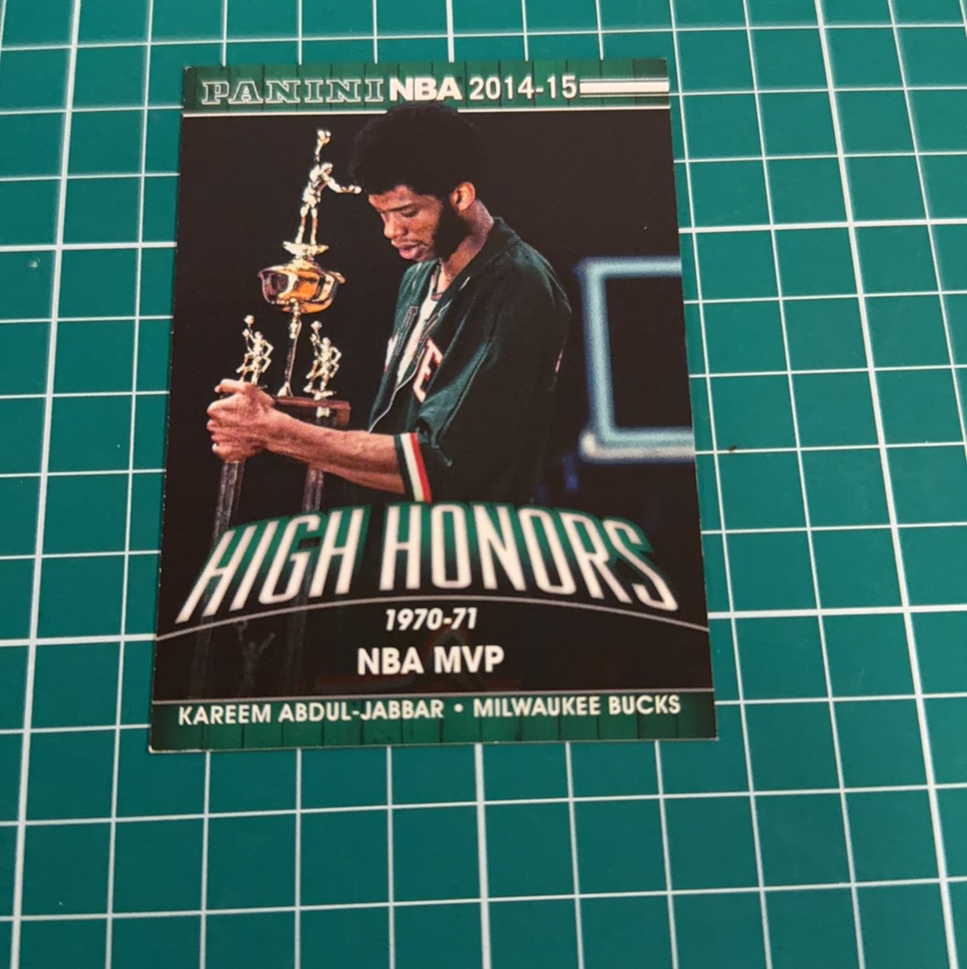 2014-15 Panini Americana Kareem Abdul-Jabbar S.p.a. 贾巴尔 天勾 MVP最有价值球员捧杯特卡 荣誉特卡 十年老卡 绝版卡 稀有大比例 收藏必备