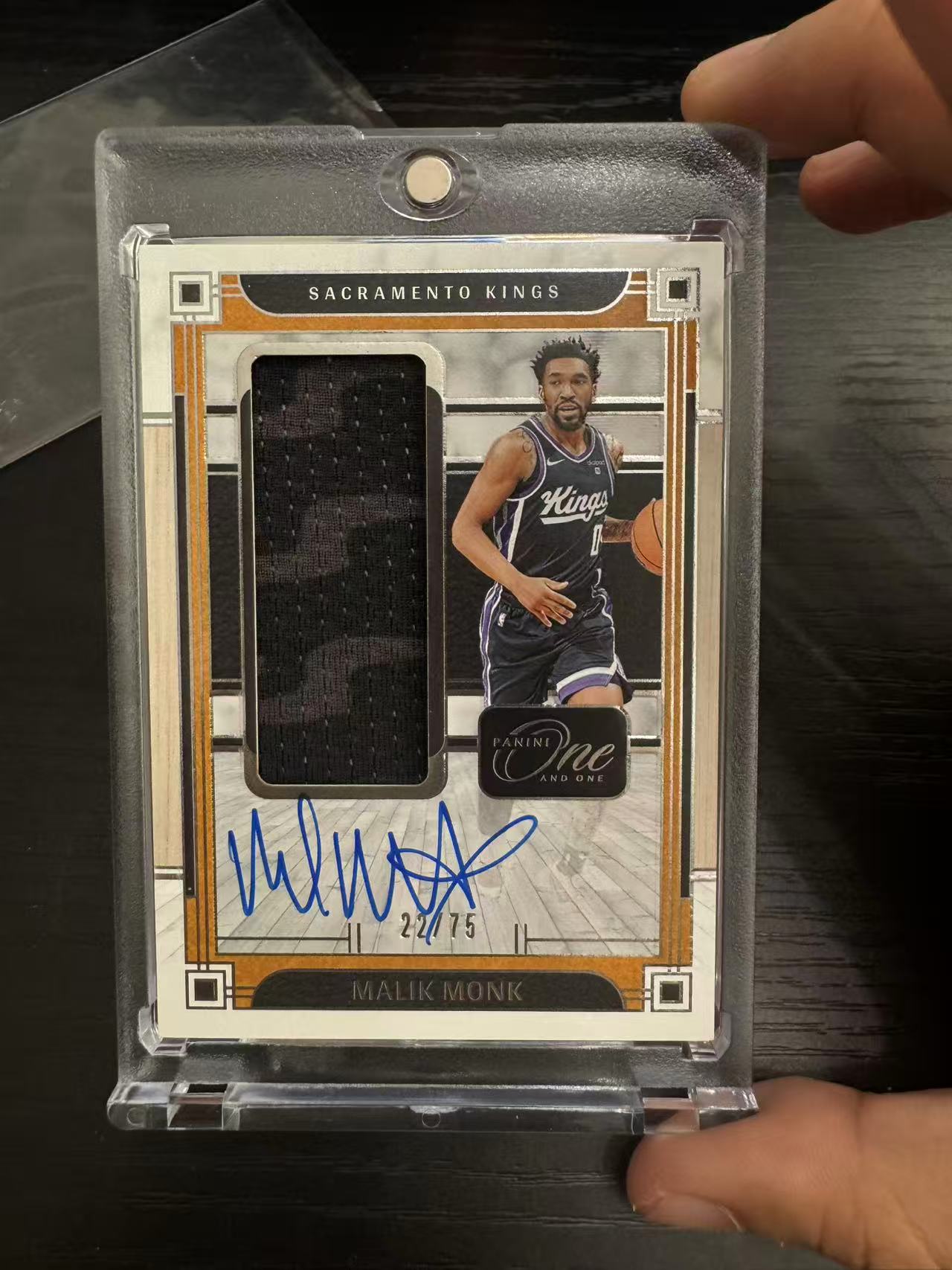 Malik Monk 马利克蒙克 2023-24 One And One /75编带编限量 签字 卡签 球衣料实物料 国王队 卡品如图 russ
