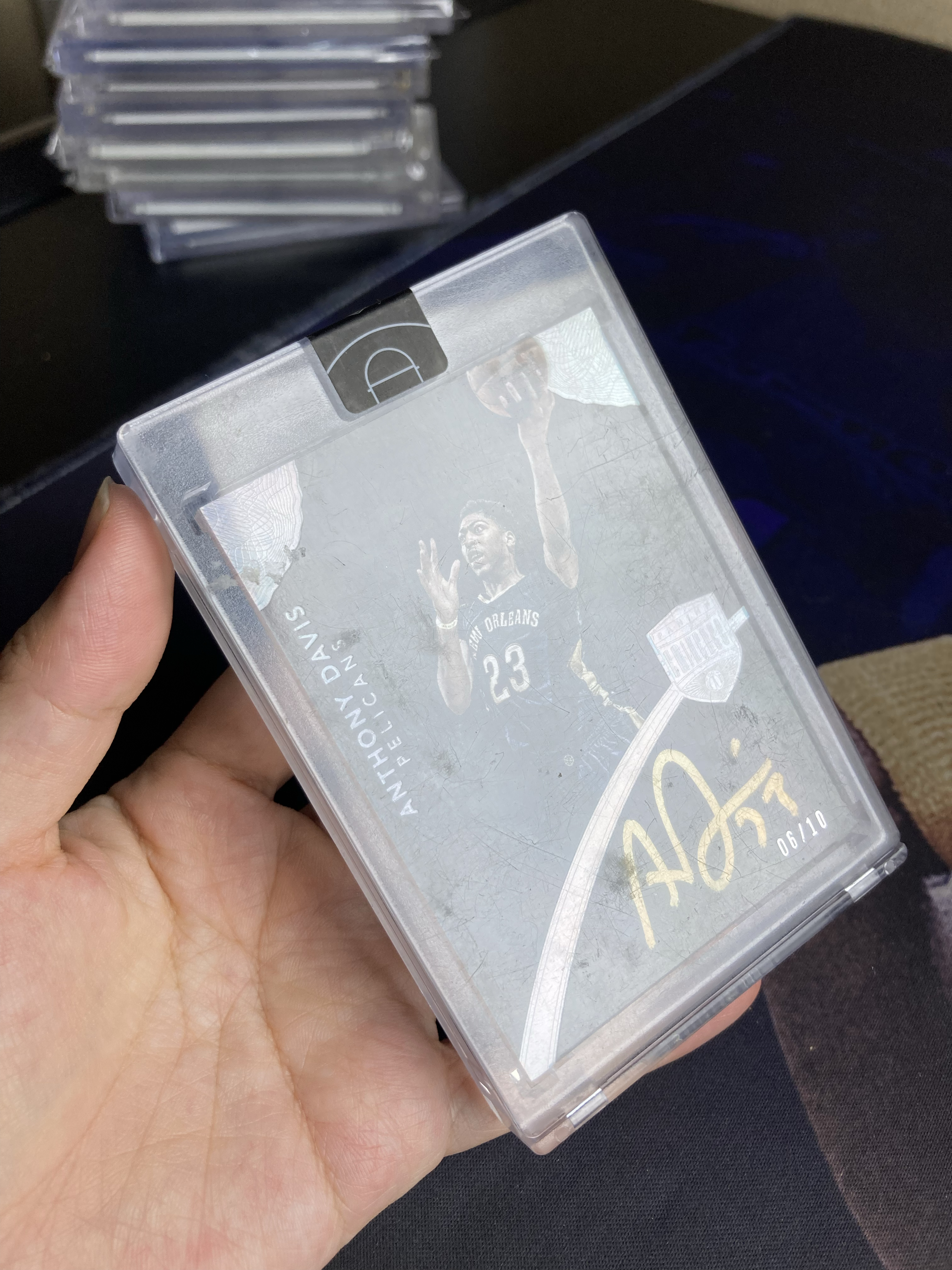 2014-15 Panini Eminence Anthony Davis 【星卡优转】大真金系列 鹈鹕 浓眉 安东尼 戴维斯 06/10编 签字 卡签 金笔签 原封砖 专收必备 微瑕如图 杀菌
