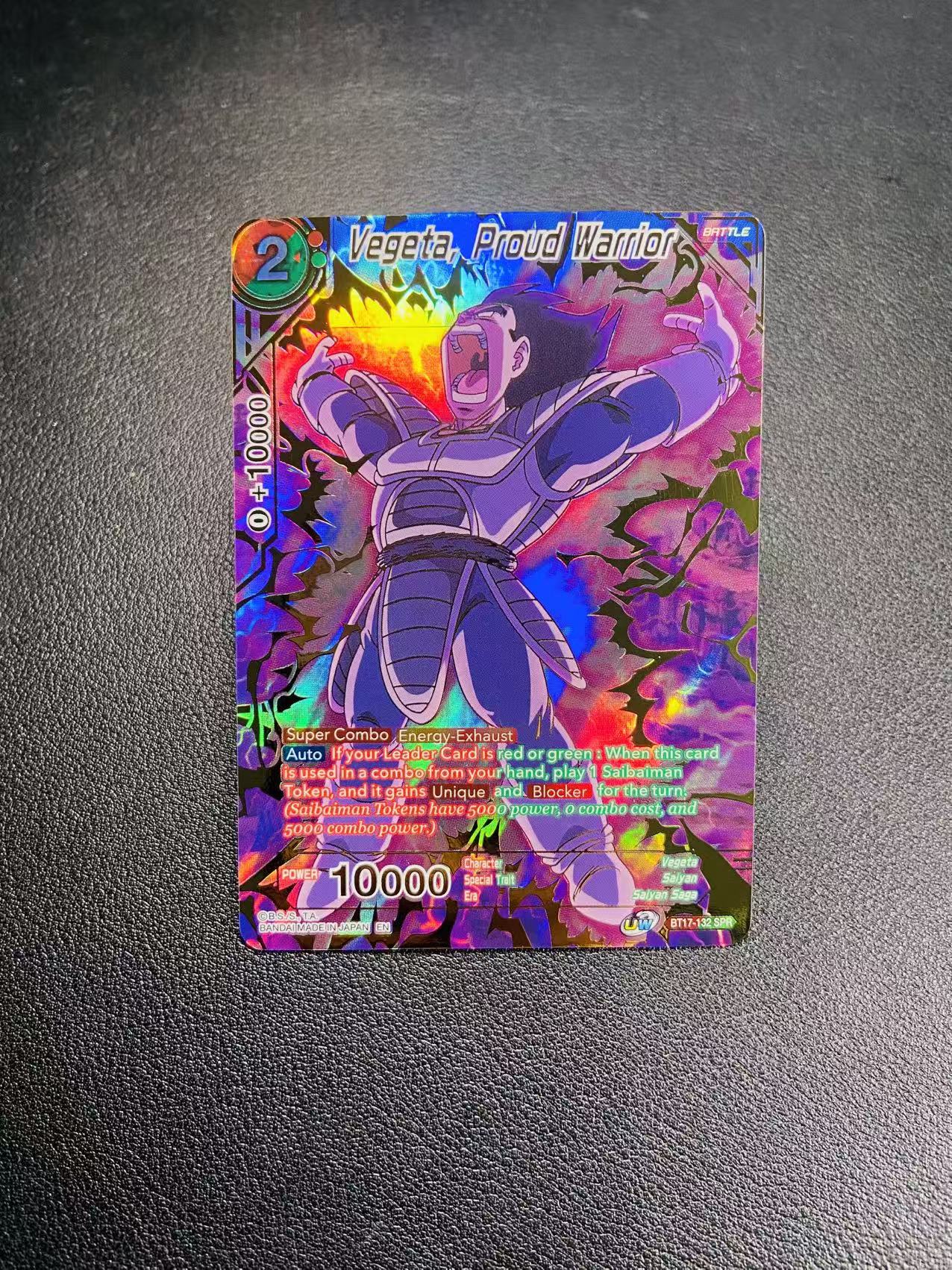 2021 Bandai Dragon Ball 龙珠系列 万代美版龙珠 贝吉塔 龙珠融合世界 七龙珠 闪卡全图闪 SPR BT17-132 异画人物高罕 Dragon Ball关联宝可梦