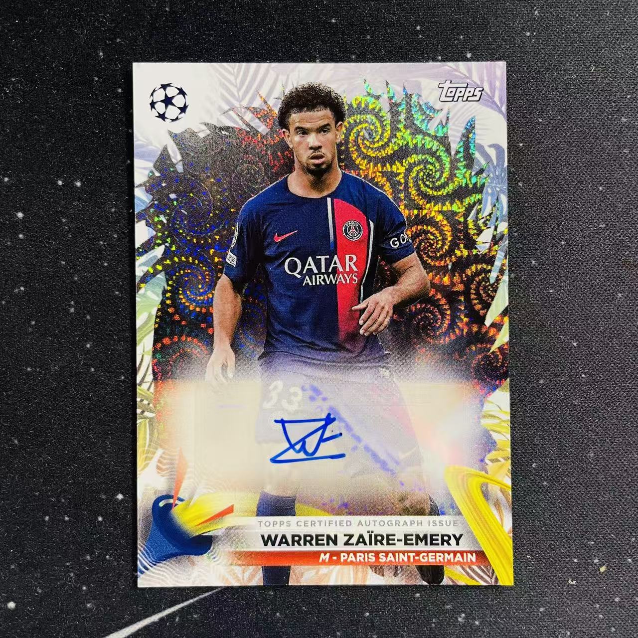 2024 Topps Chrome Warren Zaire Emery 巴西嘉年华 狂欢 欧冠 巴黎 法国 沃伦 扎伊尔 埃梅里 签字 折射 瑕疵如图 洛北拍卖 徐总3380L