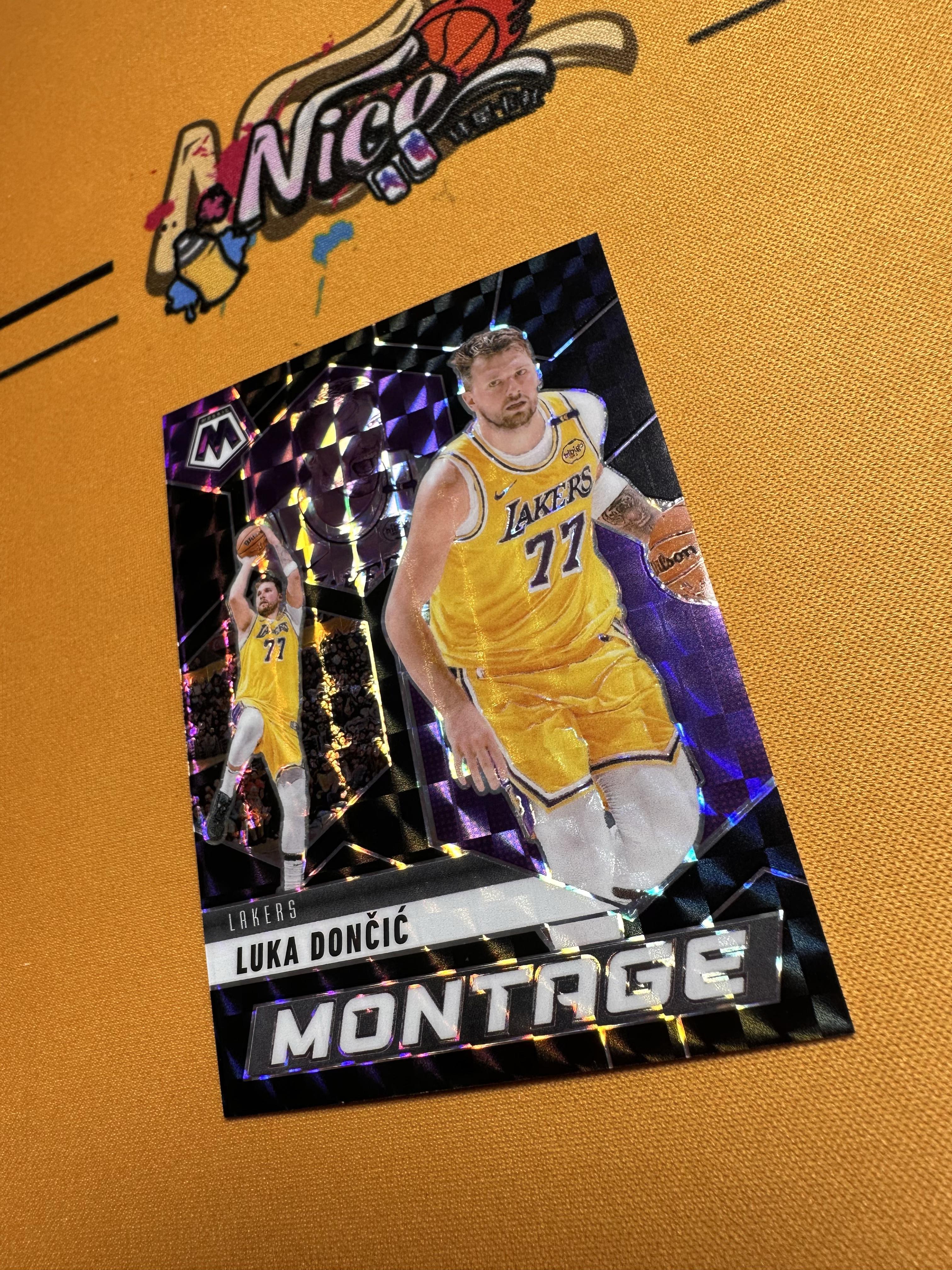 【Nice精品】2024-25 Panini Mosaic Luka Doncic 湖人 卢卡 东契奇 1/1编 One of One 黑折 Montage蒙太奇 交版权前首版湖人皮 老板诚心出售