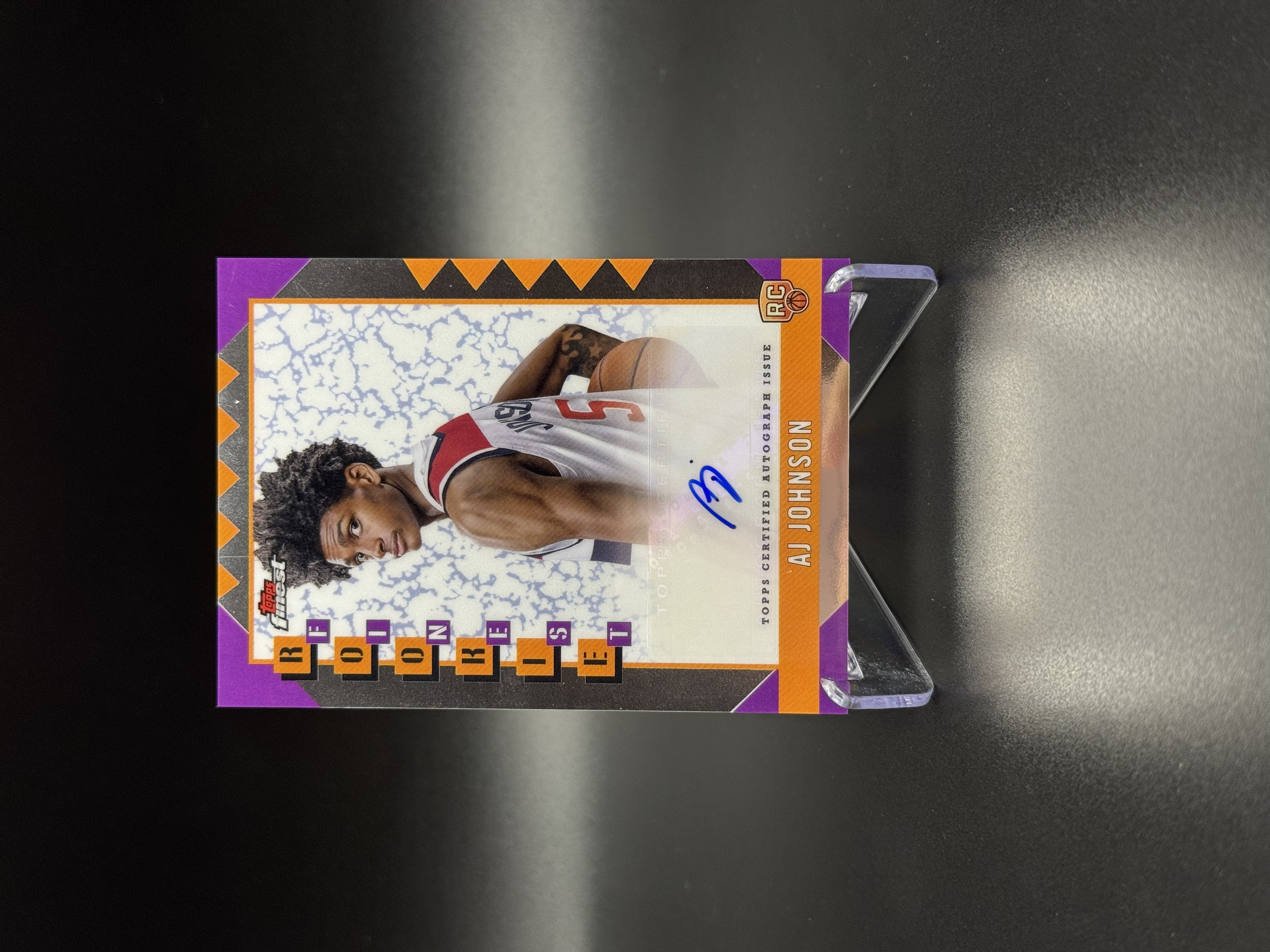 2024-25 Topps Finest AJ Johnson RC 【鲨鱼辣椒 免费代拍】新秀RC AJ 约翰逊 华盛顿奇才 新秀签字 银折 近期大热 专收必备 收藏必备#Tzy