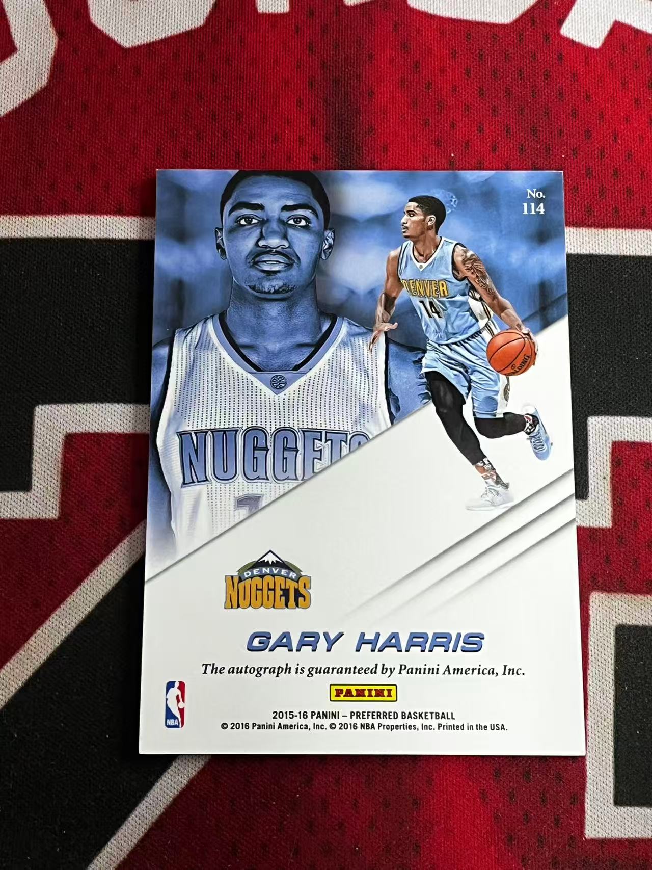 【接寄拍费率低至5%含卡淘手续费】2015-16 PANINI PREFERRED 掘金 加里哈里斯 01/15编 超低编 首编 签字卡 卡签 专收凑套必备【烂臭嘴拍卖】