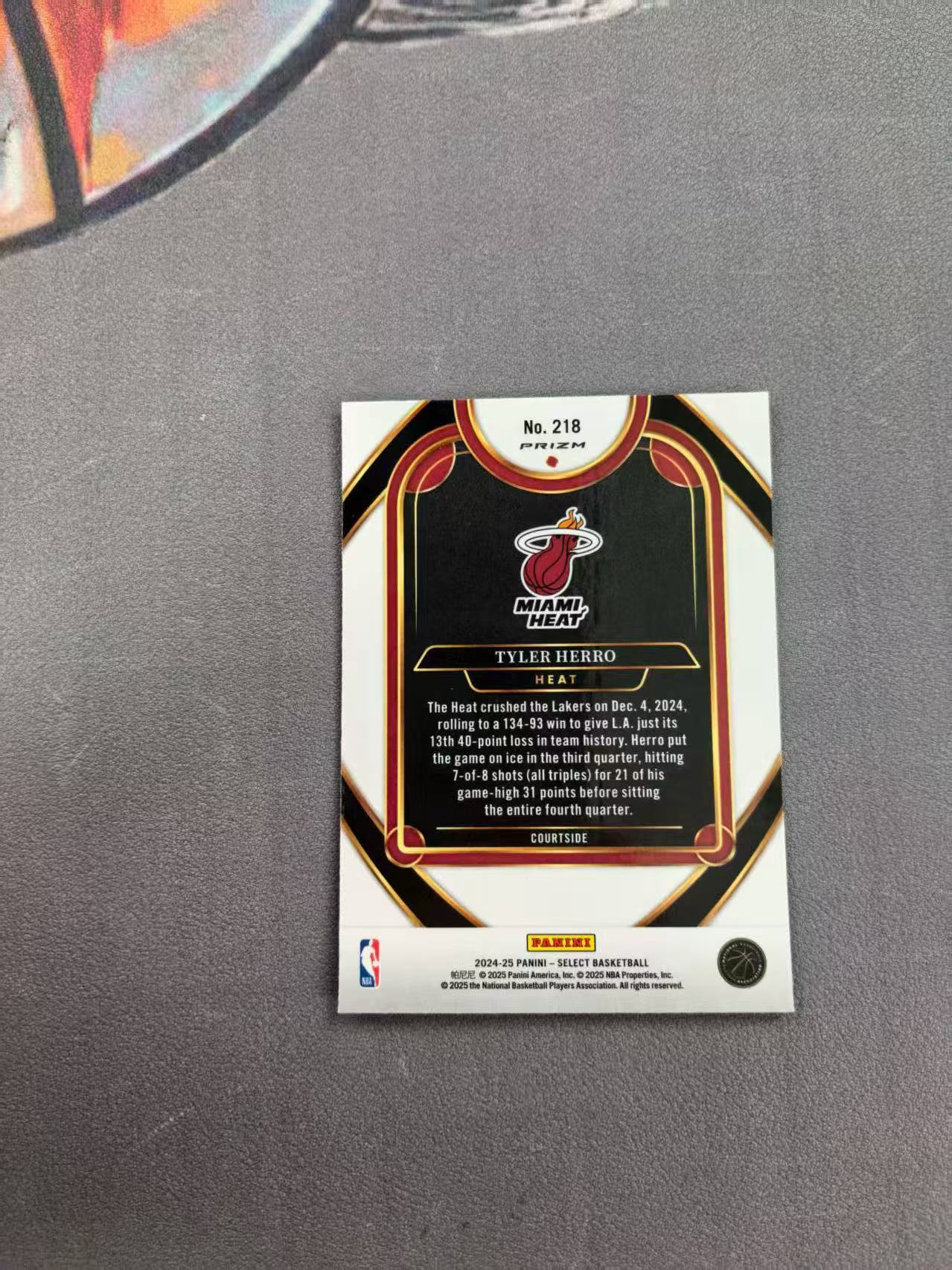 2024-25 Panini Select Tyler Herro 泰勒 希罗 斑马纹 热火 cz123 卡淘
