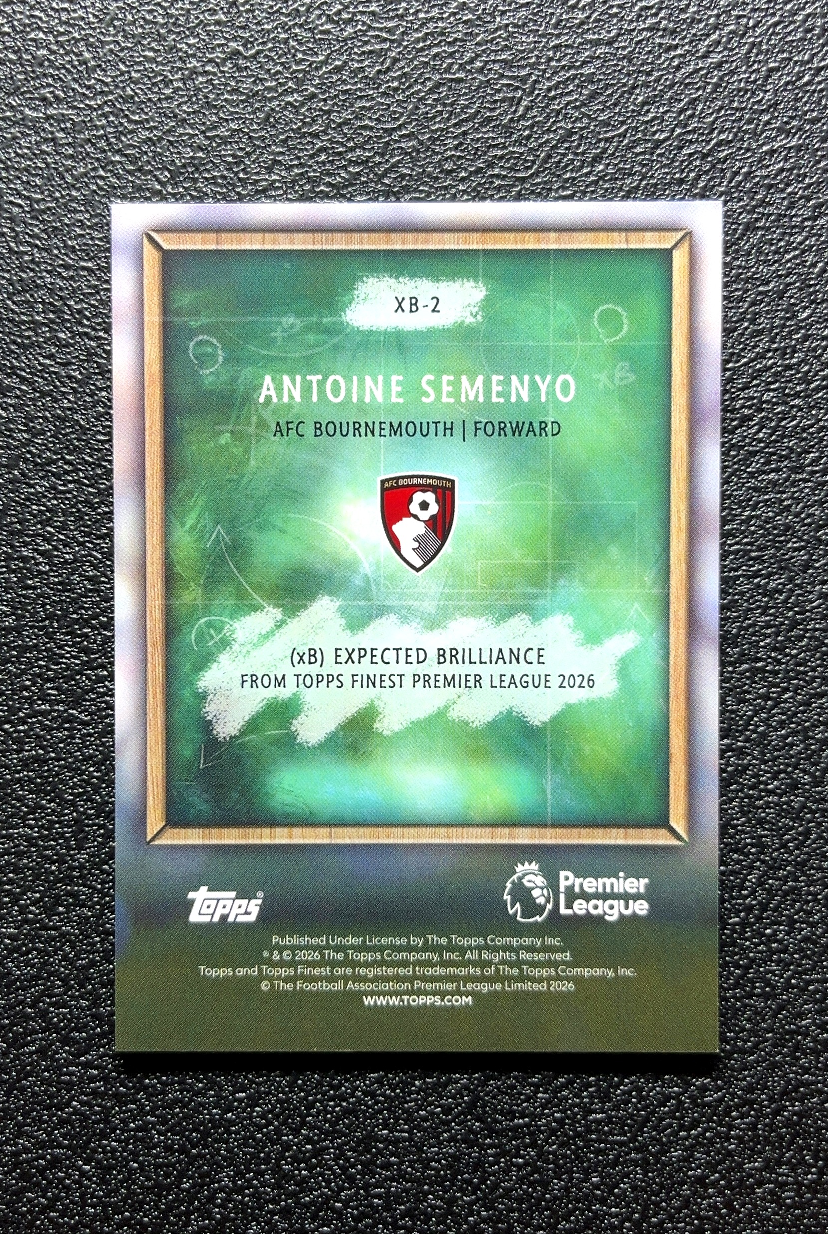 【小白1%代卖】2026 Topps Finest Expected Brilliance 辉煌特卡 Antoine Semenyo 安东尼·塞梅诺 卡品如图 高价值 #XB-2 AFC 0802