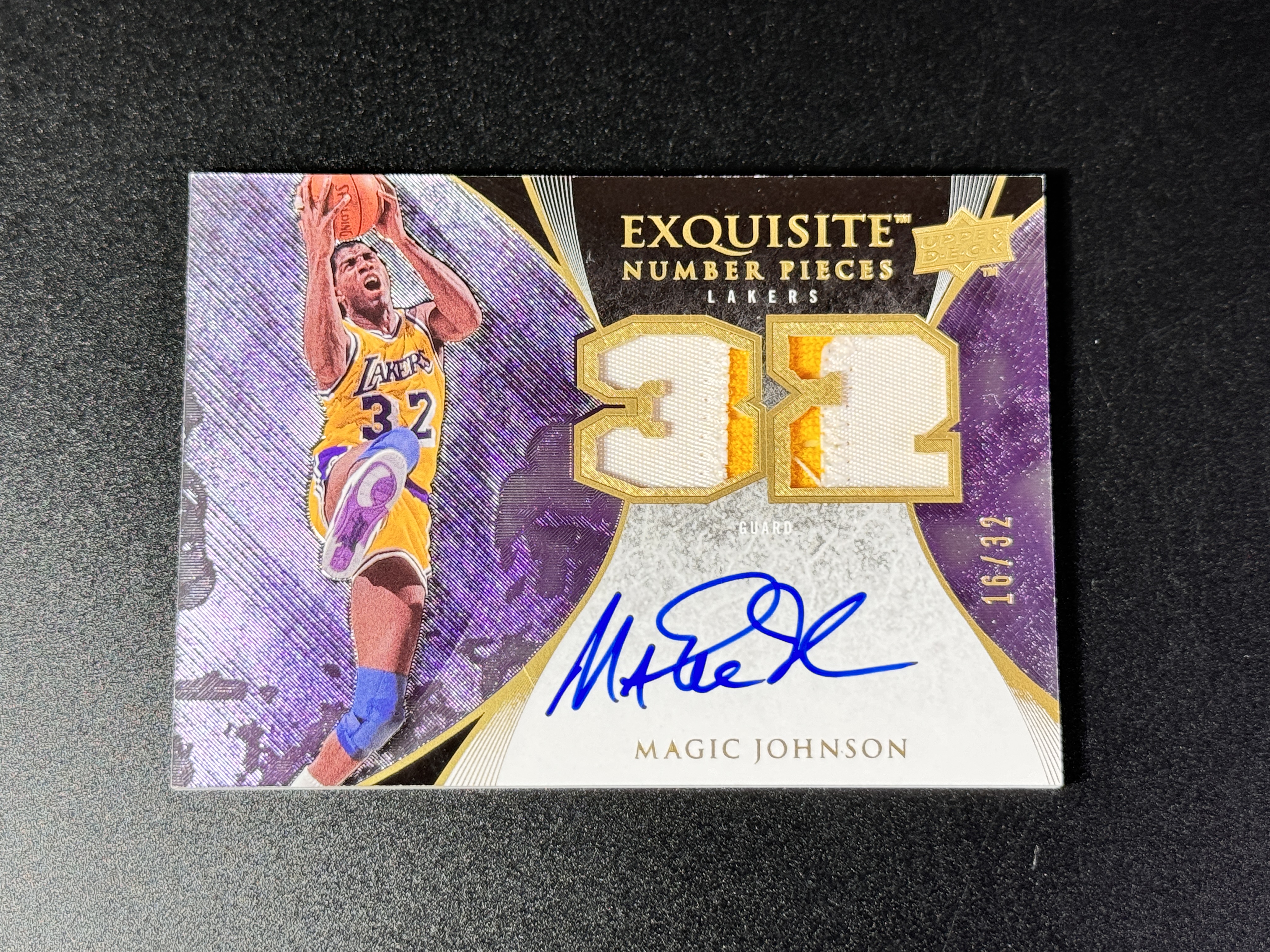 【喷子拍卖】2007-08 upper deck exquisite Magic Johnson 木盒收藏 洛杉矶湖人 魔术师 约翰逊 NP ...