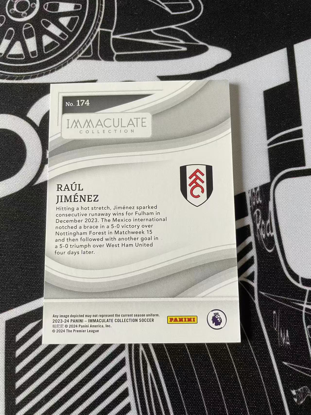 2023-24 Panini Immaculate Raul Jimenez 帕尼尼 imm 爱咪咪 富勒姆 吉梅内斯 希门尼斯 base 54/60 墨西哥 卡品如图 凑套必备