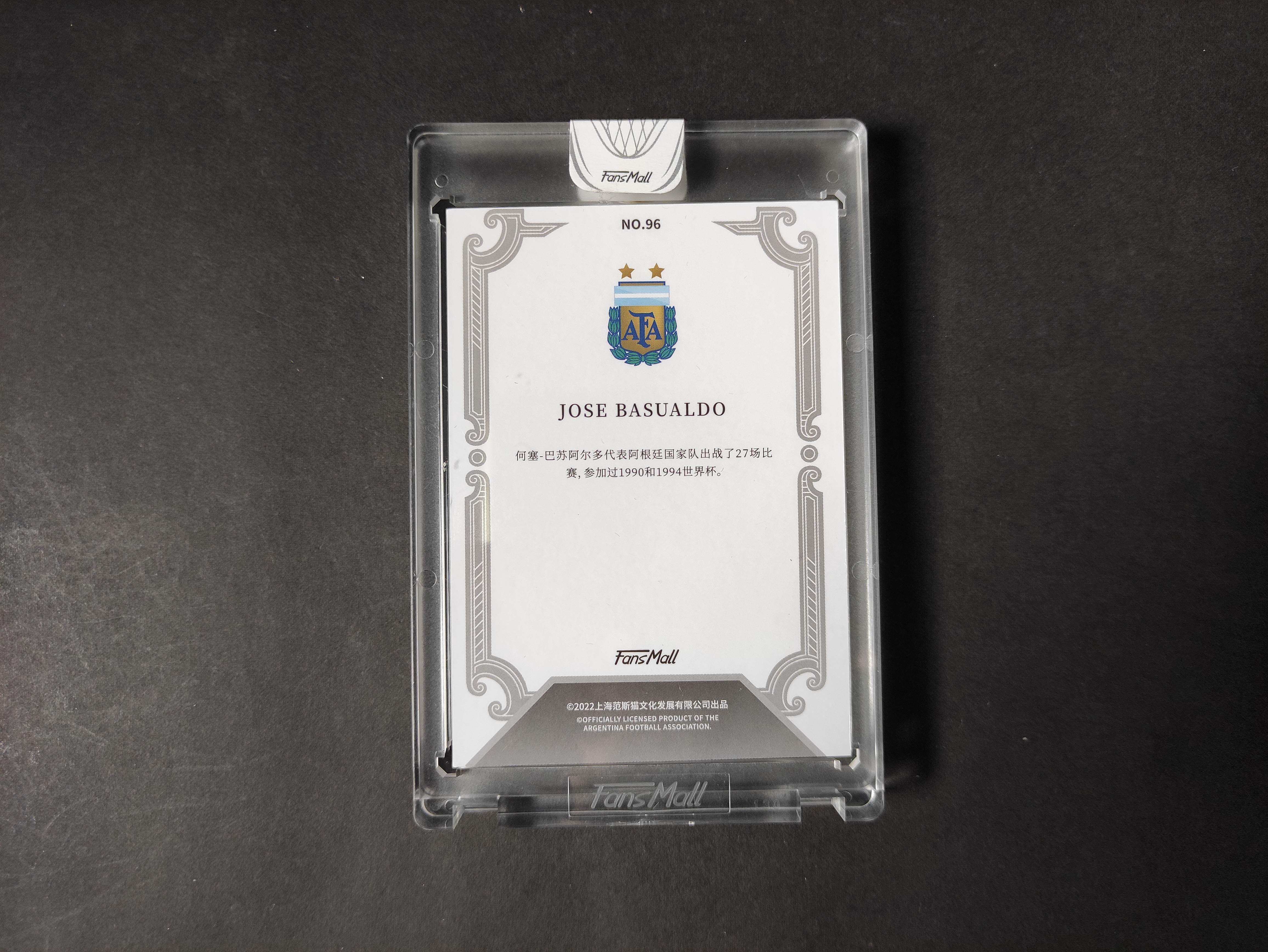 2022 FANSMALL 苍穹 JOSE BASUALDO 【进击卡社】范斯猫 世界杯 苍穹系列 紫平行 阿根廷 何塞·巴苏阿尔多 限量16/36编 低编 原封砖 专收必备