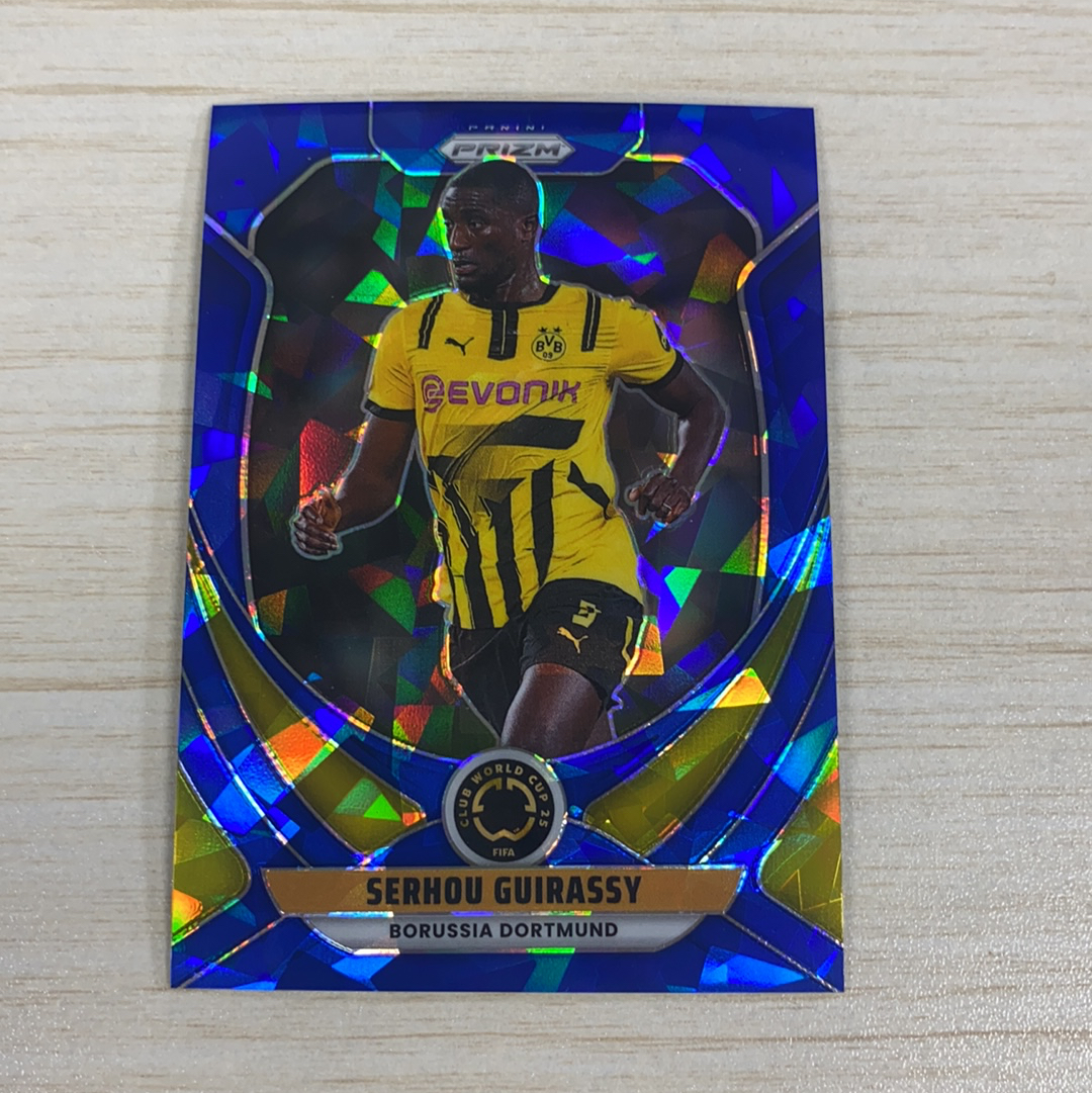 【小牛代拍】2025 Panini FIFA CLUB WORLD CUP Serhou Guirassy 塞尔胡 吉拉西 世俱杯 /175编 蓝碎冰折 细节如图(一哥)