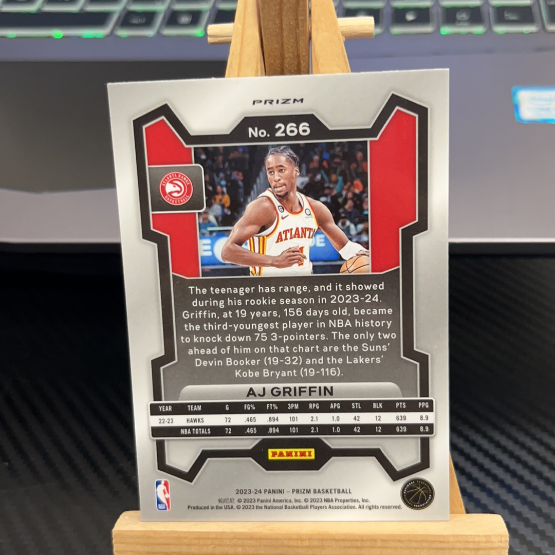2023-24 Panini Prizm AJ Griffin AJ 格里芬 老鹰 银折 折射 prizm系列 pz 卡品如图 凑图必备 值得收藏!免费代卖!