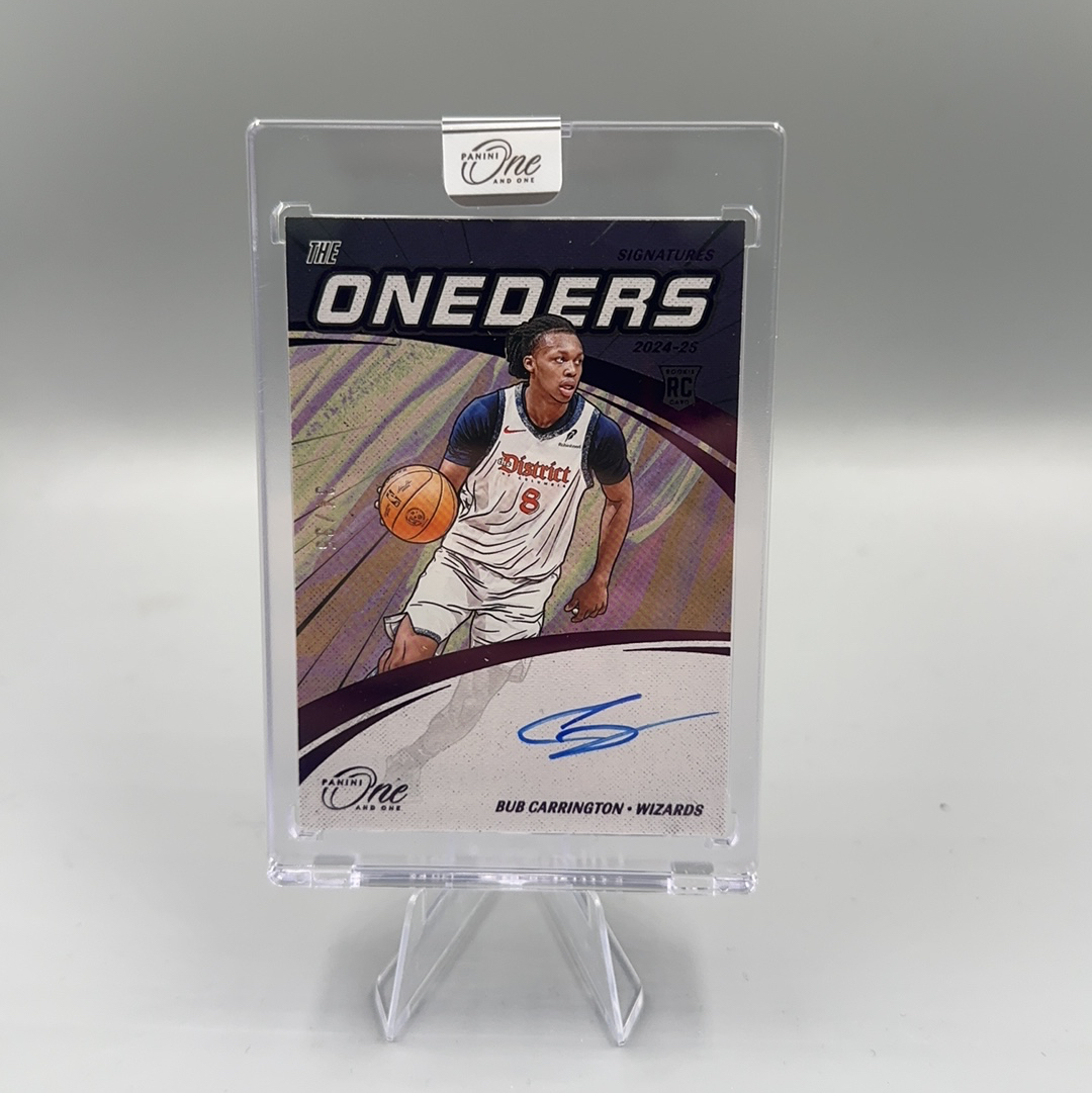2024-25 Panini One and One bub carrington RC 【顺丰特快 只发寄付】卡林顿 卡灵顿 RC 新秀 卡签 /35编 奇才 原封砖 东北
