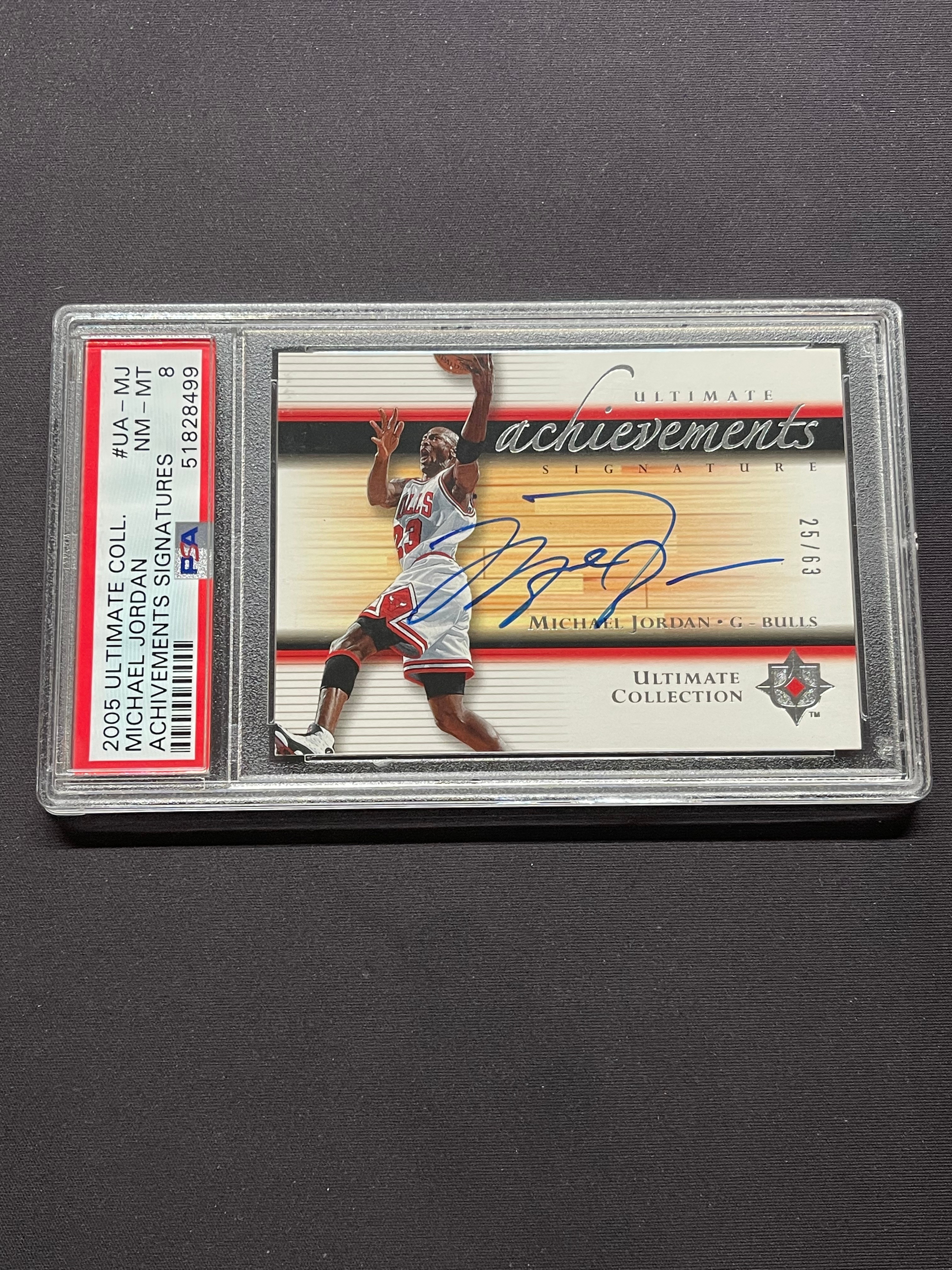 2005-06 Upper Deck Ultimate Michael Jordan 终极 迈克尔乔丹 Achivements 数据签 签字卡签 63编 季后赛最高分 PSA8 POP1「老夫子」清白