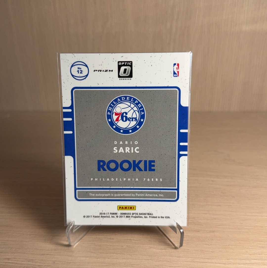 2016-17 Panini Optic Dario Saric RC 76人 新秀 RC 达里奥 萨里奇 签字 贴签 折射 特卡 op optic 卡品如图 值得收藏!!【免费代卖】